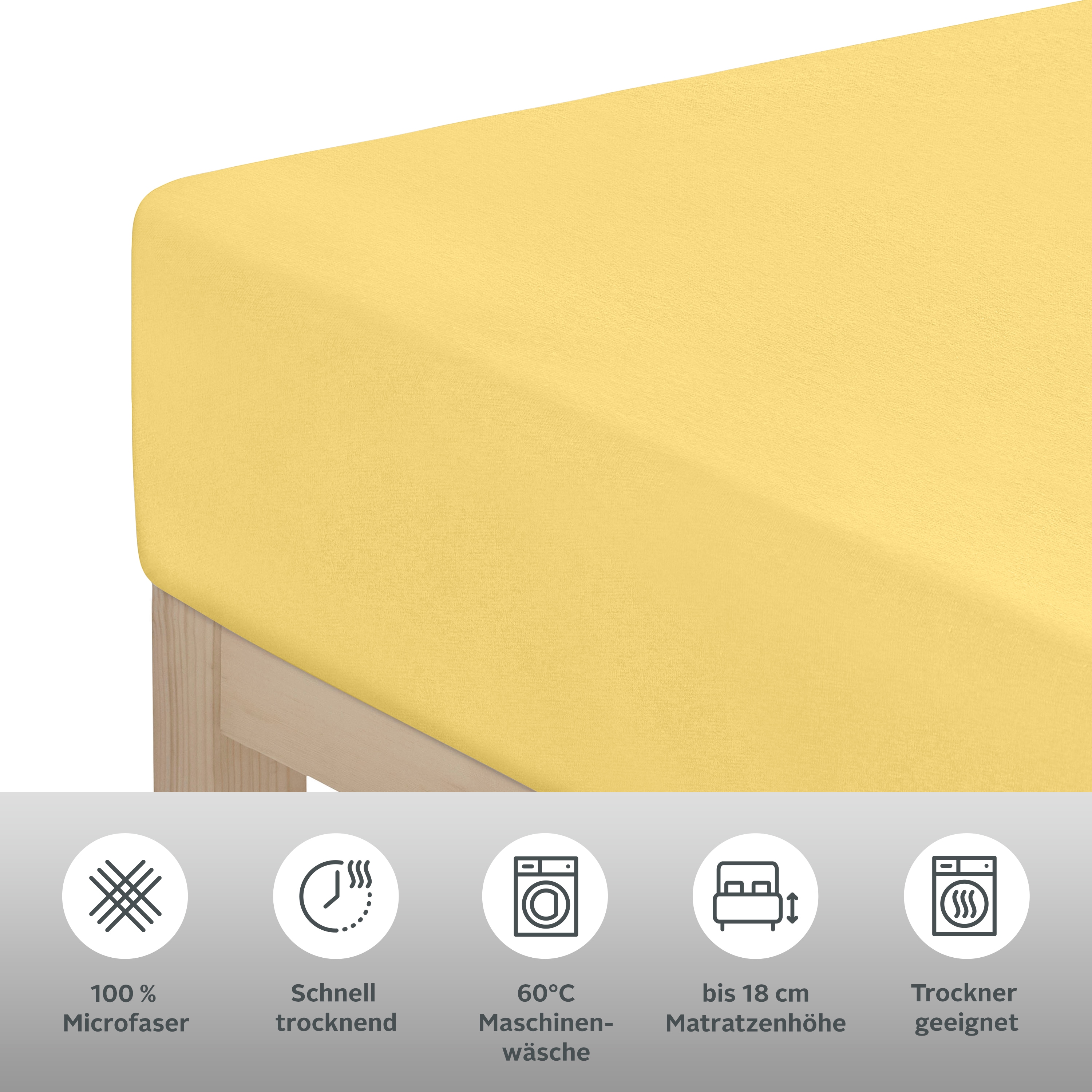 Thumbnail - my home Spannbettlaken "PAPRIKA" Bettlaken, Laken, in zwei Qualitäten: Fleece & Jersey, 100% Polyester