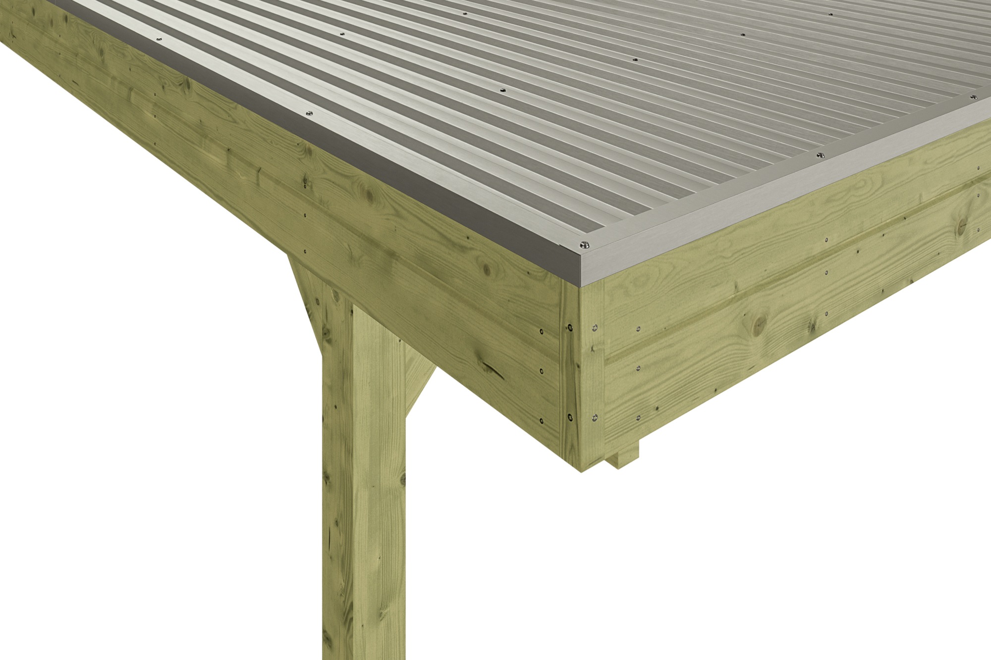 Skanholz Einzelcarport »Friesland Set 11«, Holz, 270 cm, Grün