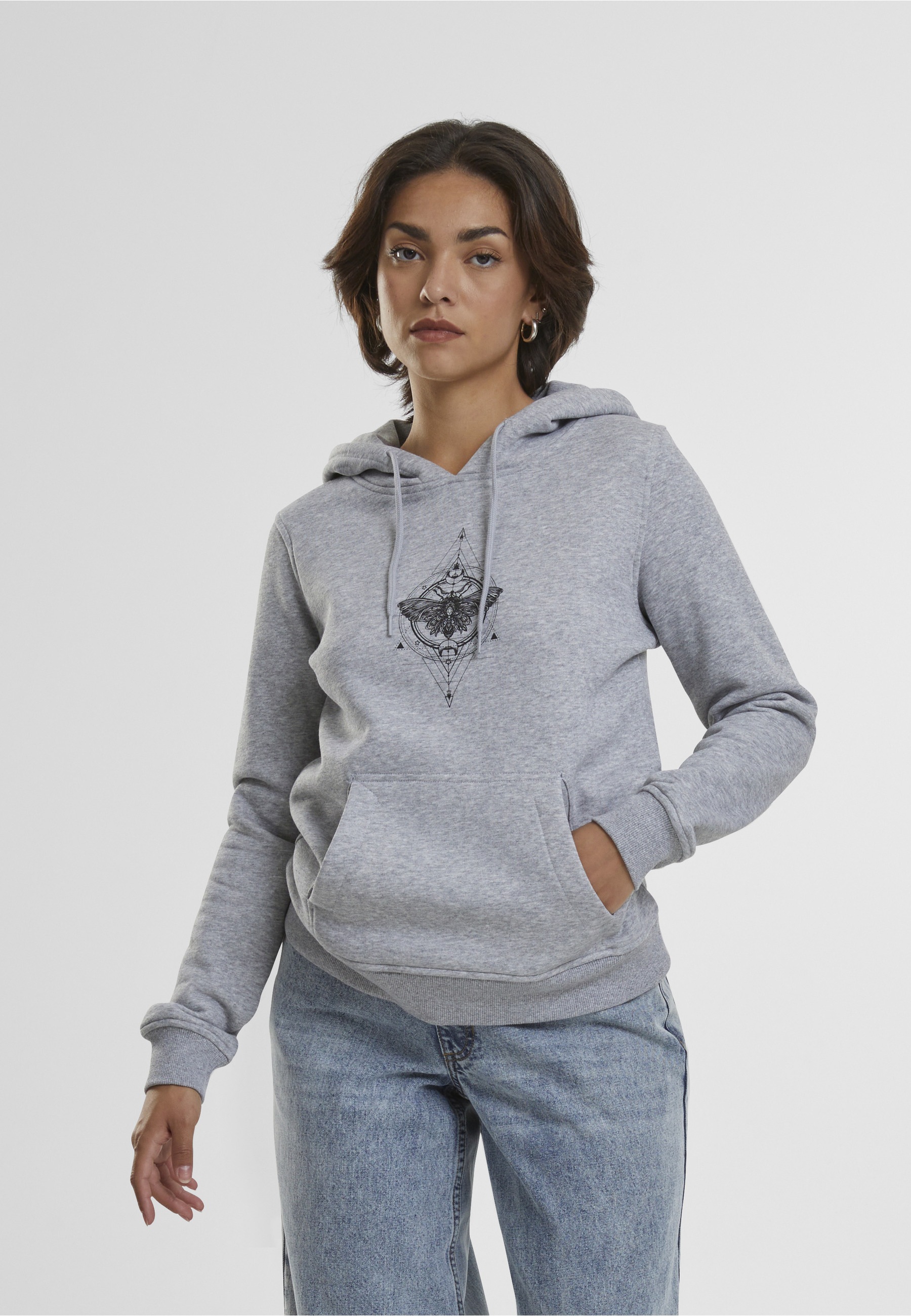 MisterTee Sweatshirt »MisterTee Damen Ladies Moth Hoody«, 1

