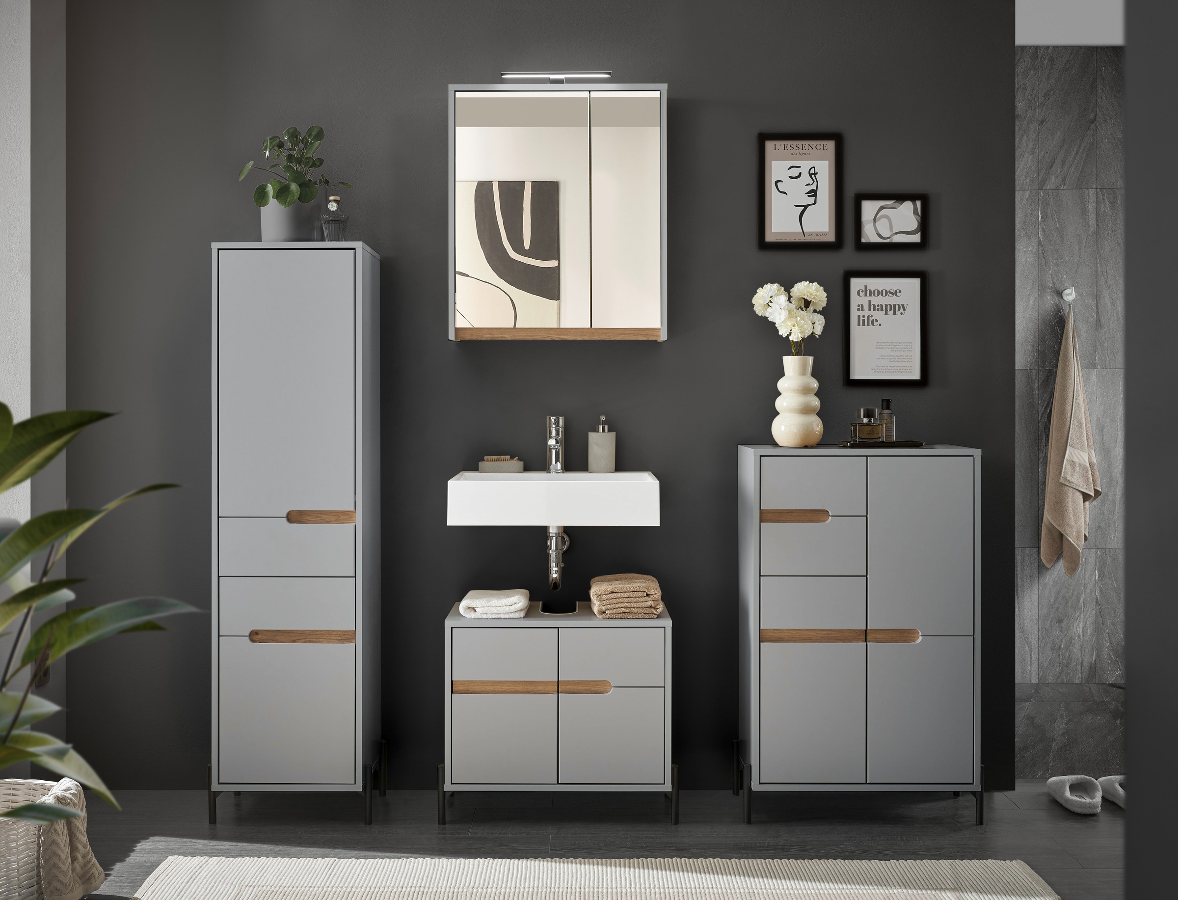 BASIC by Balculina Midischrank "Avanto B/H/T 60x100x35 cm" 1 Stk. tlg. günstig online kaufen