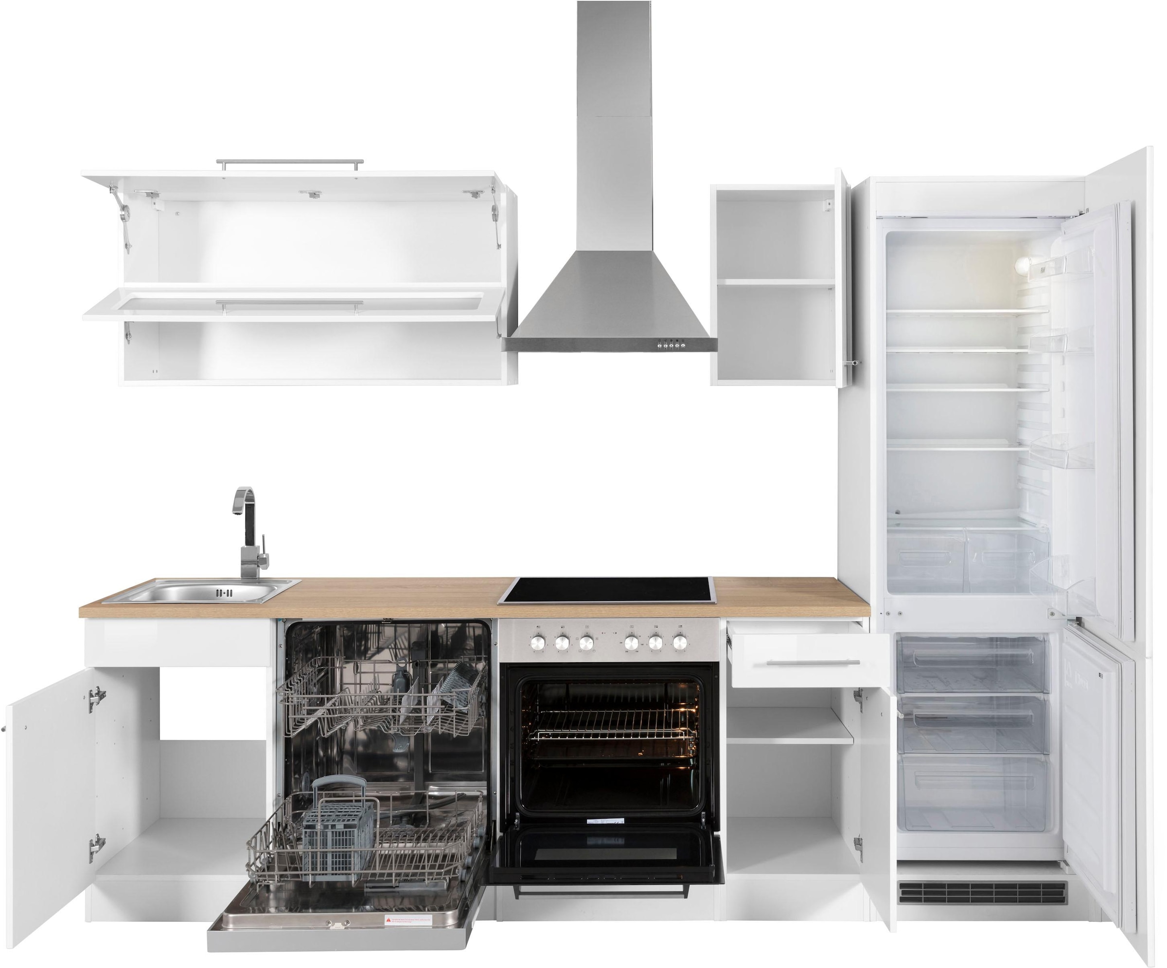 KOCHSTATION Küchenzeile »KS-Eton«, mit E-Geräten, Breite 270 cm