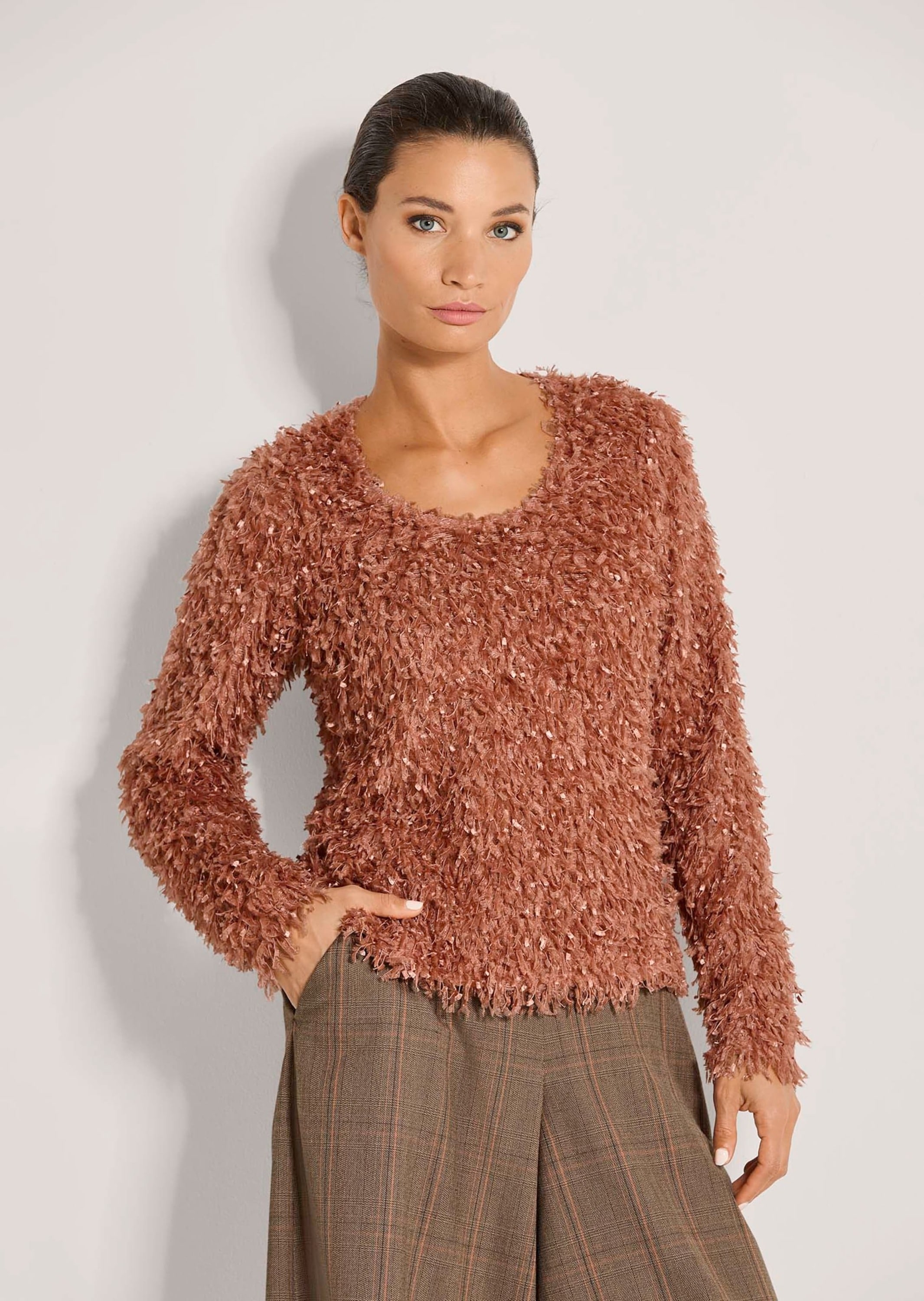 MADELEINE Langarmshirt »Shirt Sweatshirt in Federoptik«