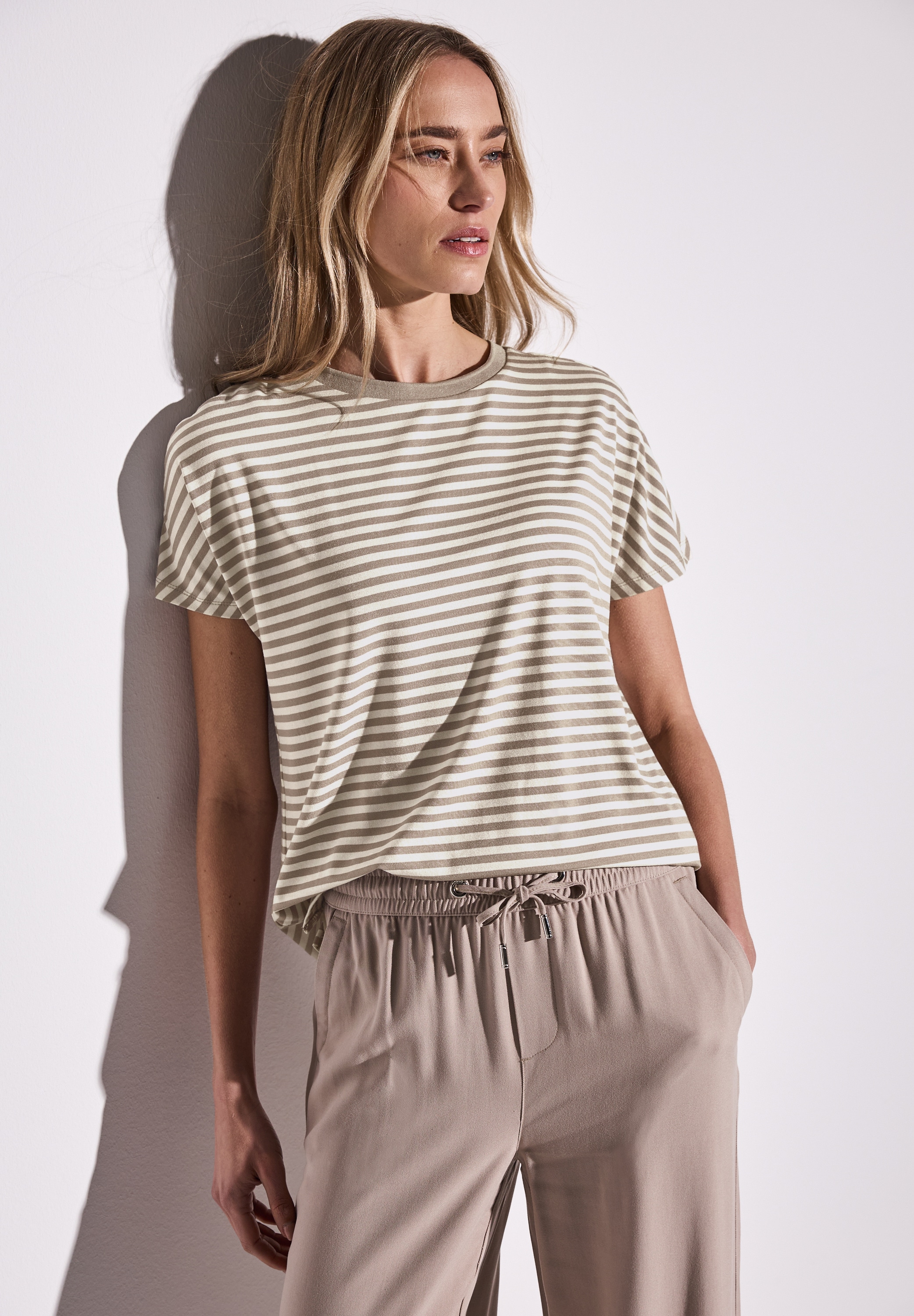 STREET ONE T-Shirt »Style Crista«, mit Streifen Muster