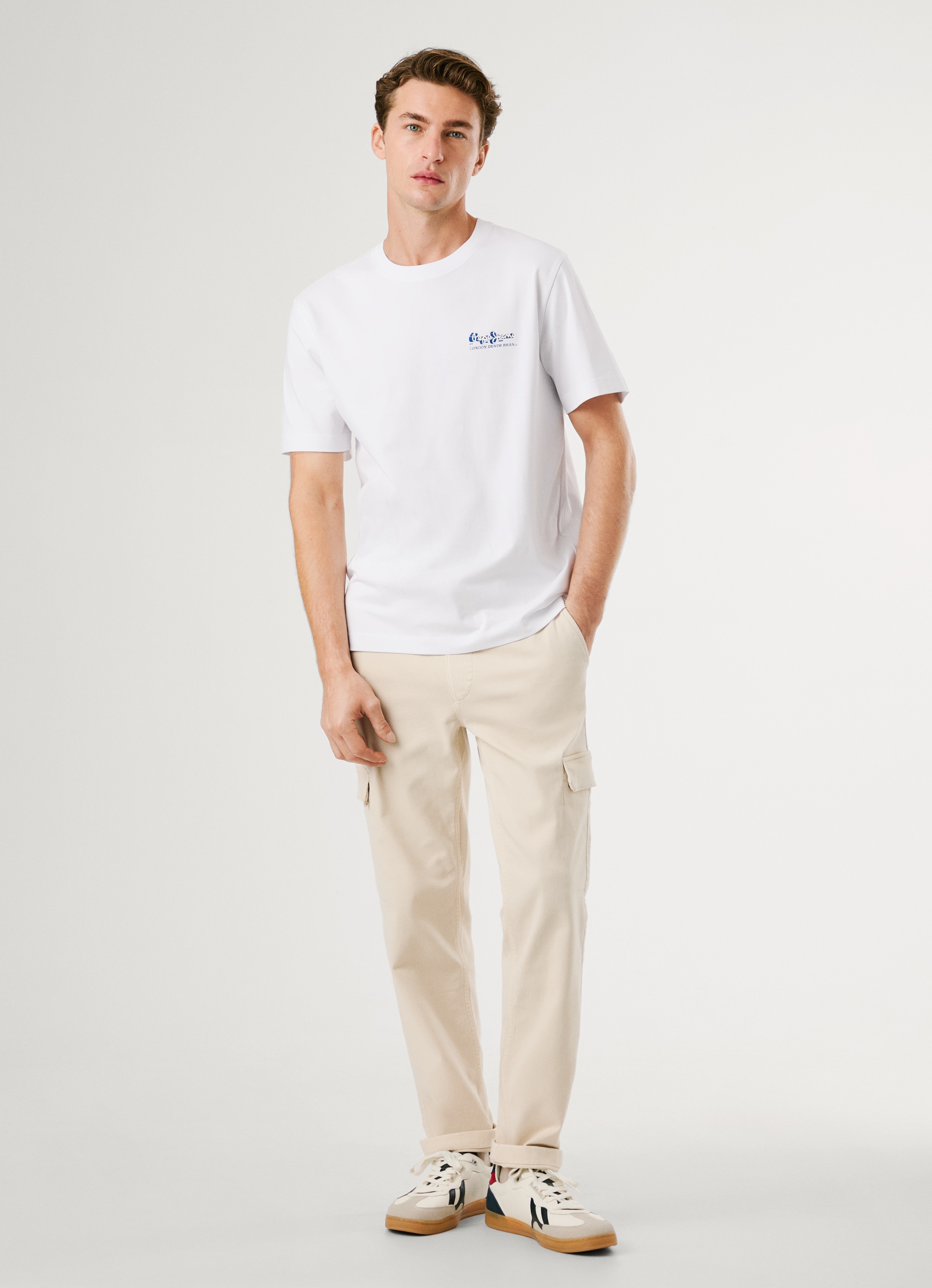 Pepe Jeans T-Shirt »MILON TEE«, mit geripptem Rundhals