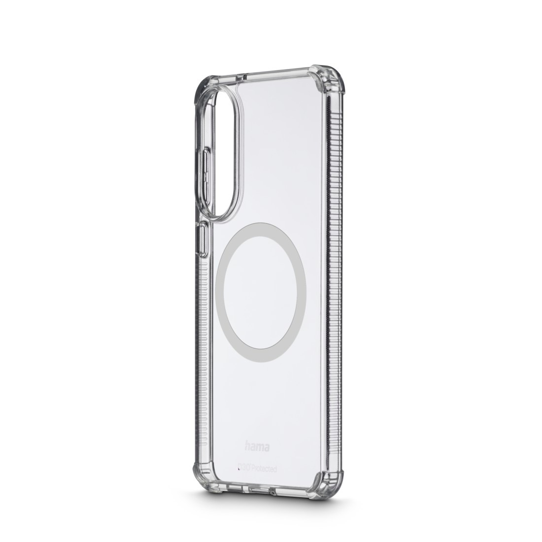 Hama Smartphone-Hülle »Handyhülle magnetisch für Galaxy S25 Edge (für Qi2, D3O, durchsichtig)«, Samsung Galaxy S25 Edge, Wireless-Charging