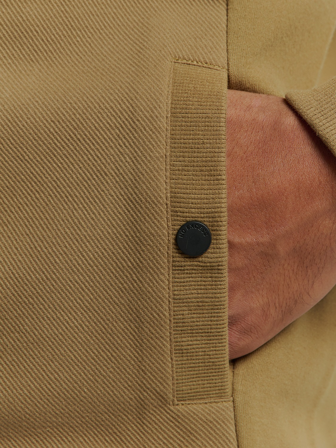 NO EXCESS Sweater »No Excess Weste mit Twill-Jacquard und Reißverschluss«