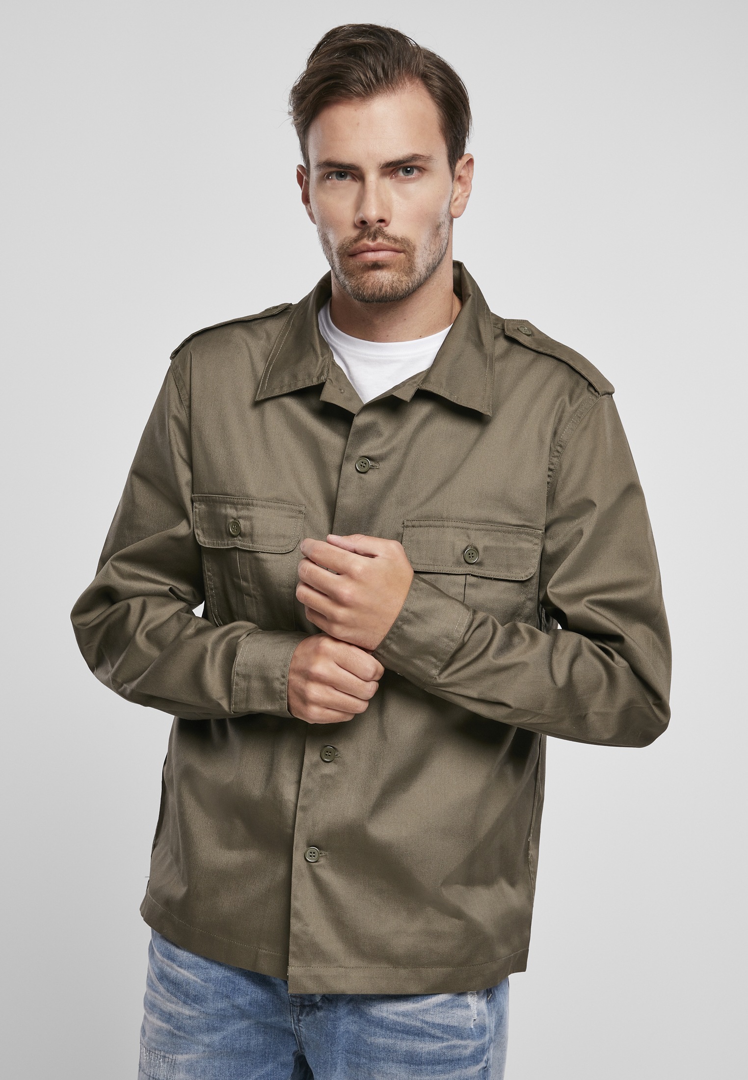 Brandit Langarmhemd »Herren US Shirt« (1 tlg.)