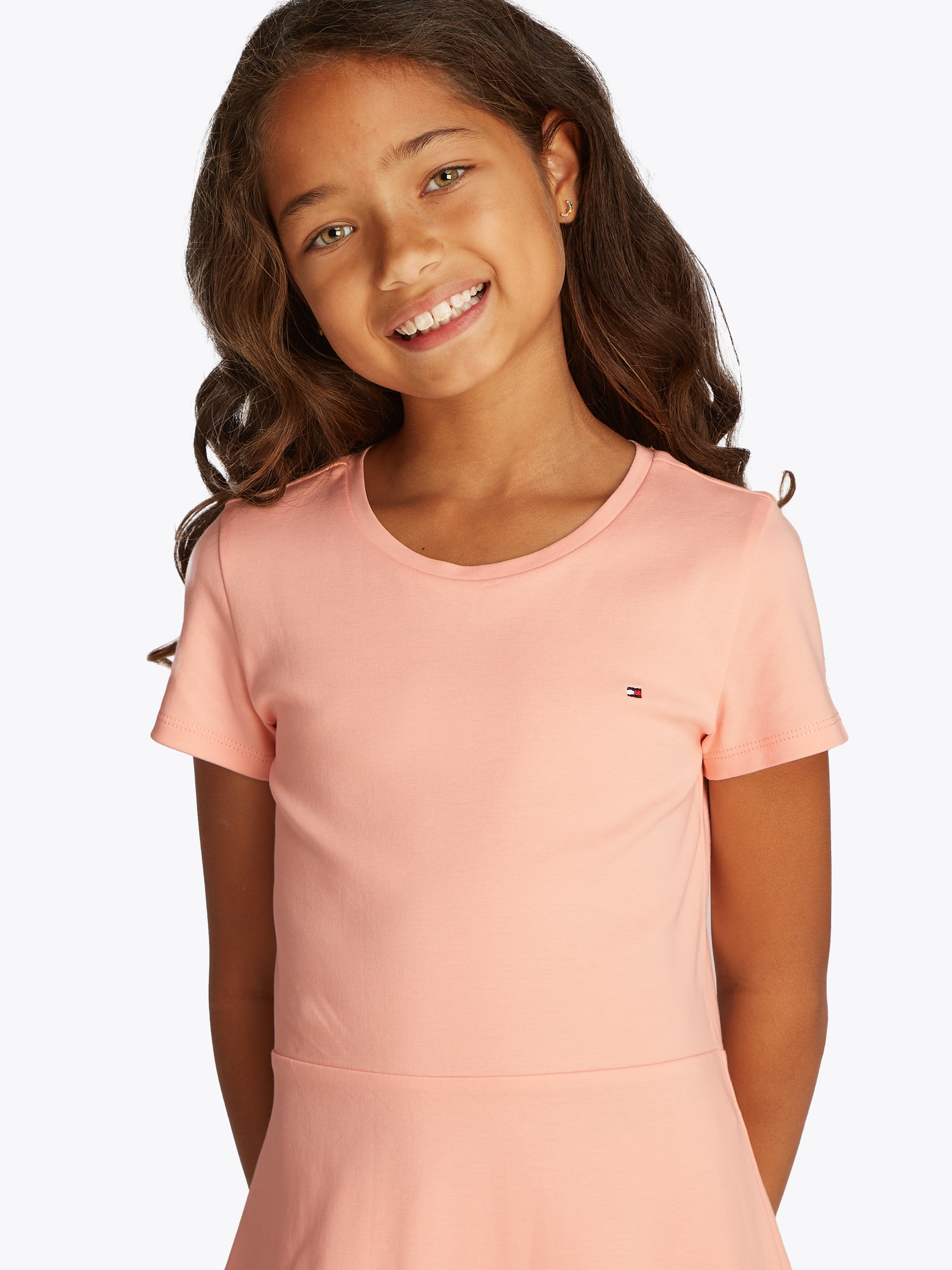 Thumbnail - Tommy Hilfiger Skaterkleid "ESSENTIAL SKATER DRESS SS" mit schwingendem Rock, mit Logostickerei