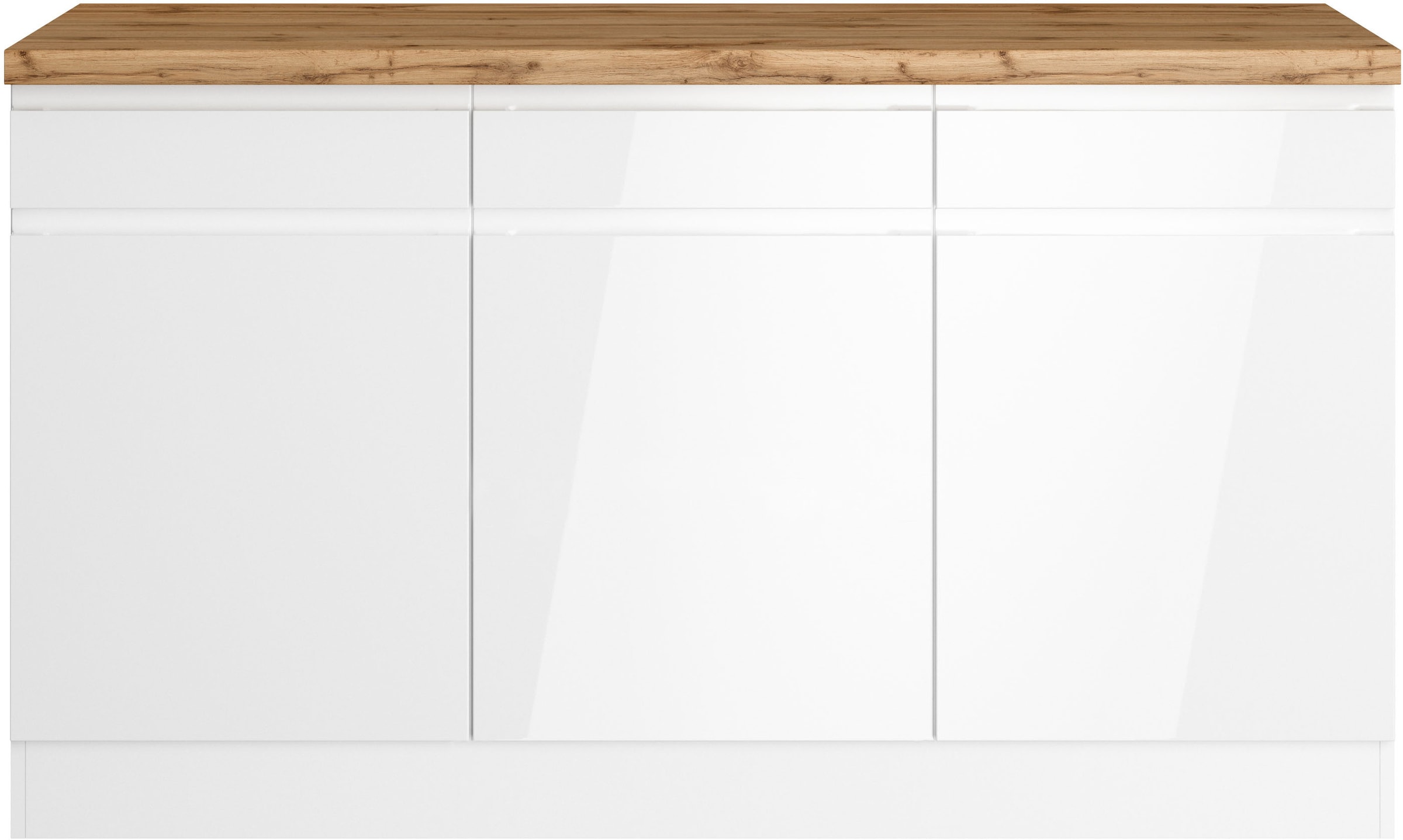 KOCHSTATION Unterschrank »KS-Virginia,neu in verbesserter Ausführung« Stauraum, Softclose,  Breite 150 cm, 3 Türen, Soft-Close-Funktion