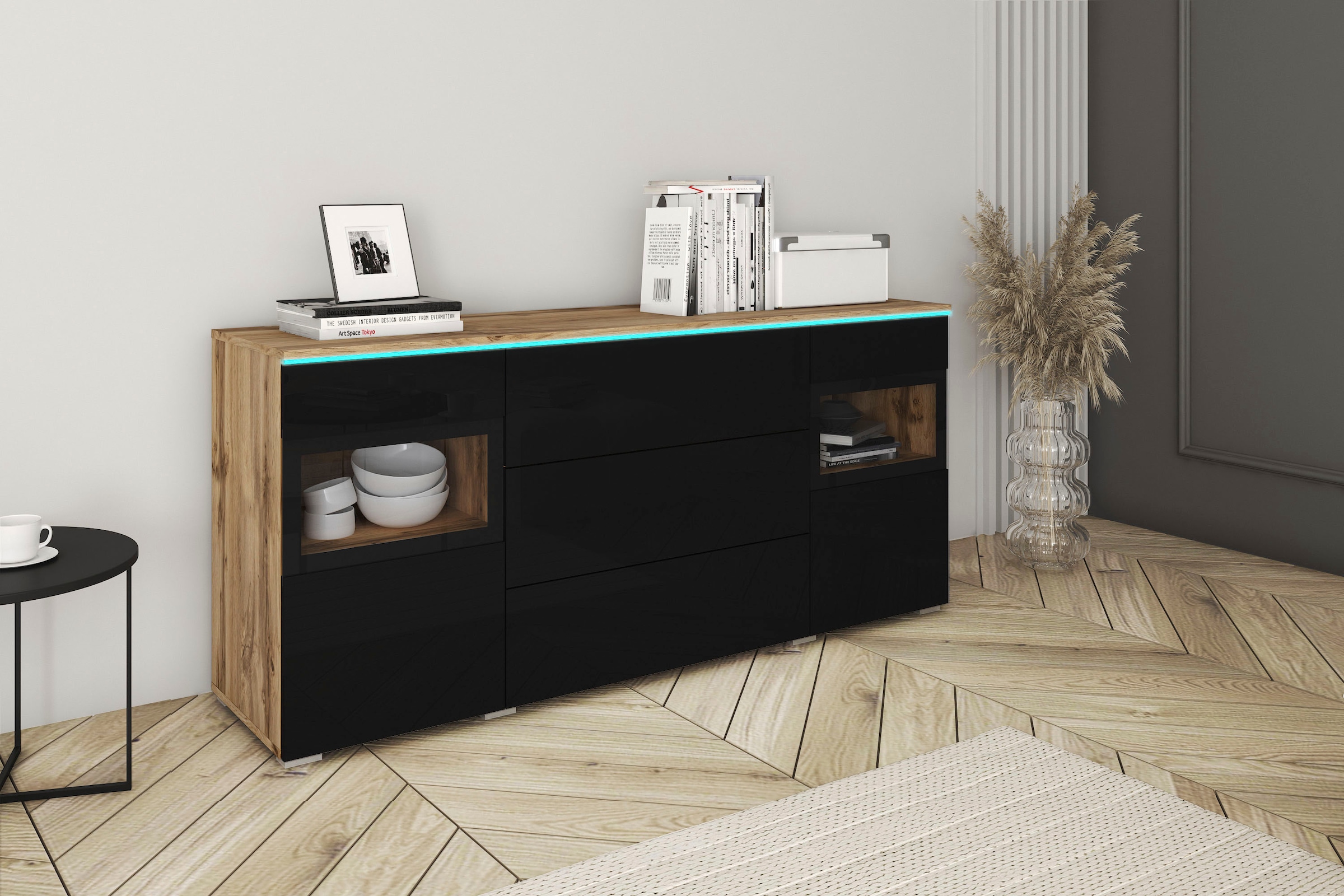 INOSIGN Sideboard "VERA", moderne grifflose Kommode Breite 150 cm, Einlegeb günstig online kaufen