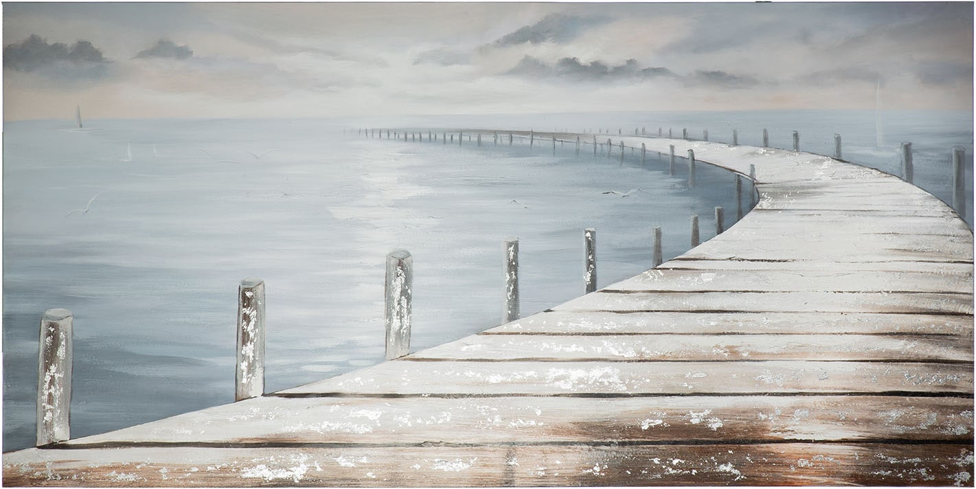 GILDE Leinwandbild "Bild rechteckig Steg" Strandbilder 1 Stk. tlg.