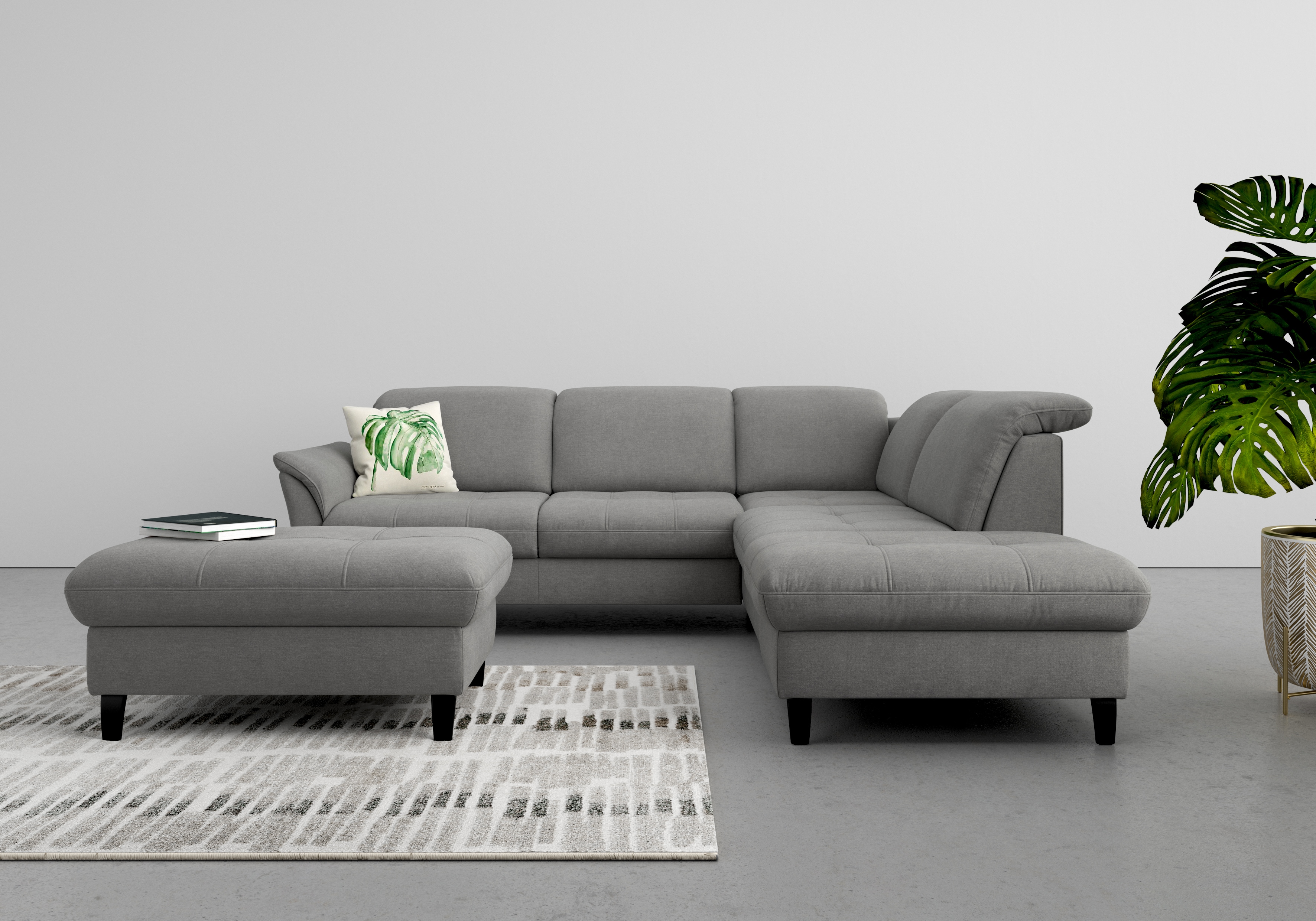 sit&more Ecksofa "Maggiore L-Form" wahlweise mit Kopfteilverstellung, Schlaffunktion und Stauraum