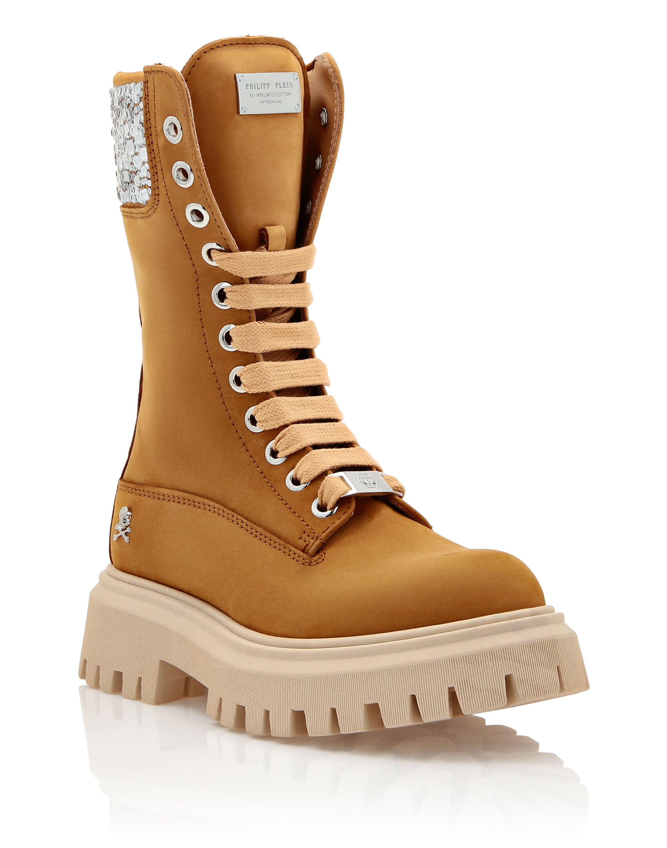 PHILIPP PLEIN Schnürstiefelette "Mit Schmucksteinen"