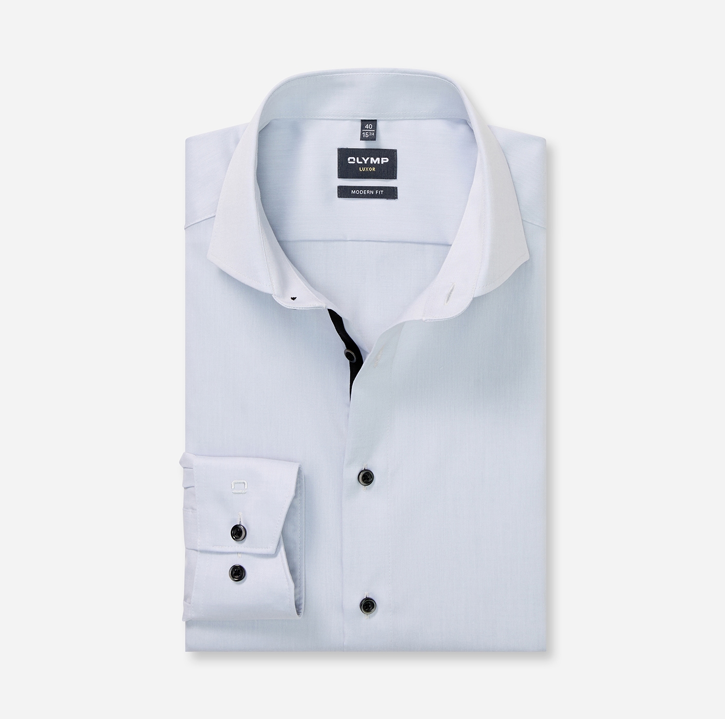 OLYMP Langarmhemd »Luxor« Businesshemd, unifarben, modern fit, Royal-Kentkragen