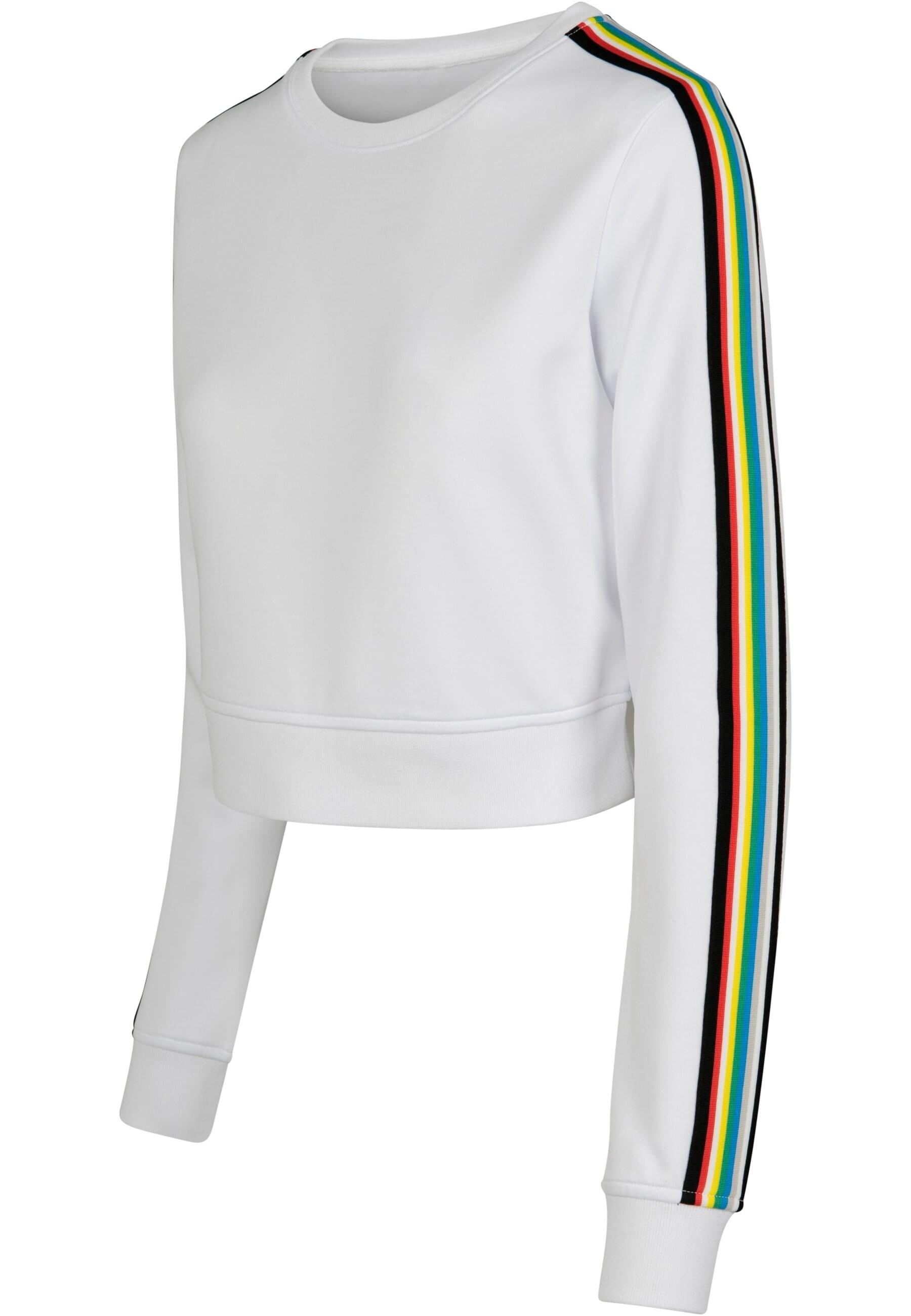 URBAN CLASSICS Sweatshirt »Urban Classics Damen Ladies Multicolor Taped Sleeve Crewneck«, (1 tlg.)