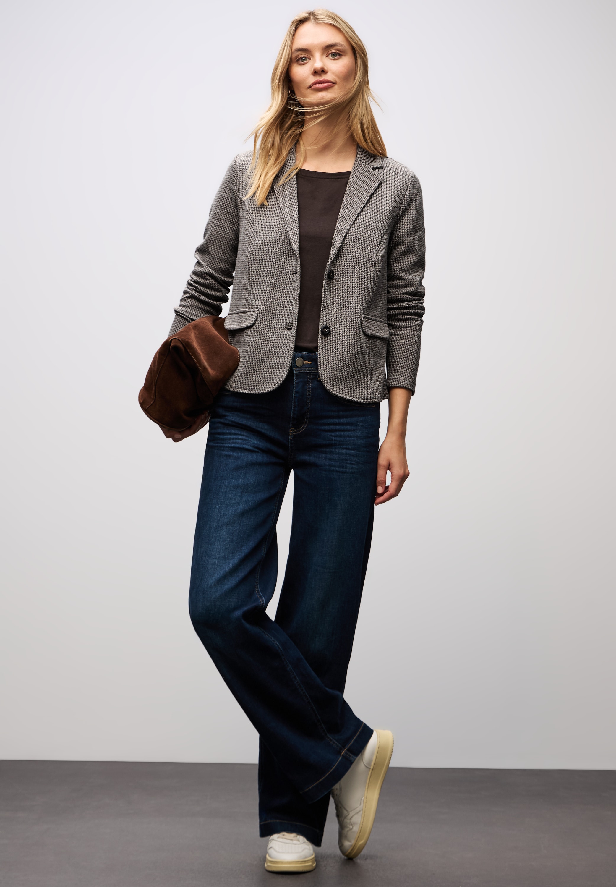 STREET ONE Jackenblazer meliert, mit klassischem Reverskragen