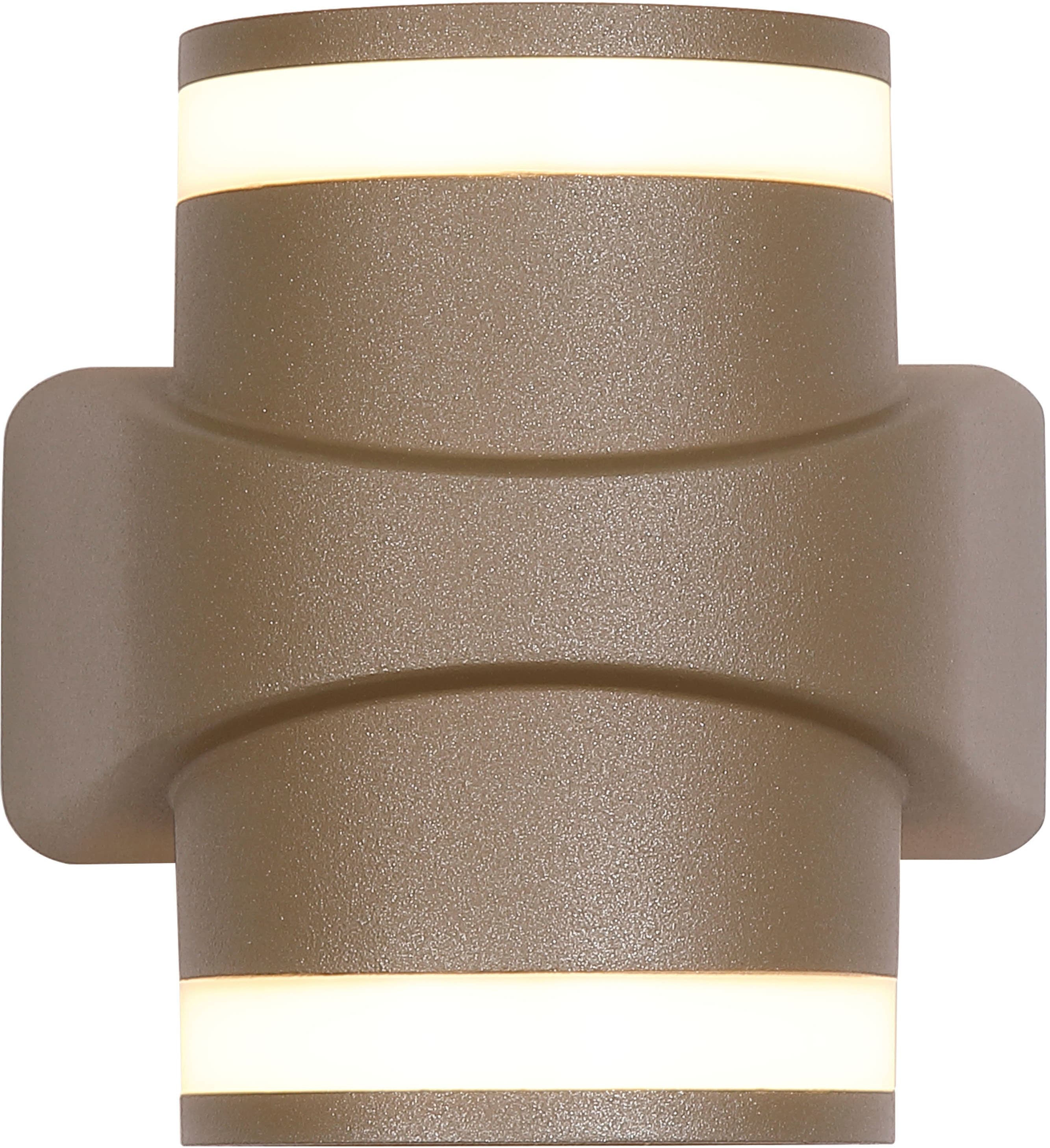 Searchlight LED Außen-Wandleuchte "Grip LED Außenwandleuchte, Gold" LED-Modul 1 Stk.