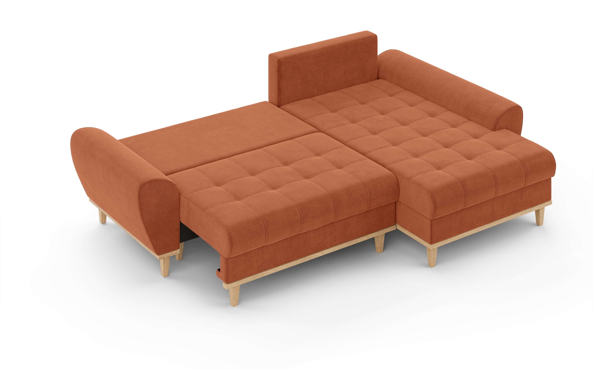 Home affaire Ecksofa »Ahrdorf mit Bettfunktion und Bettkasten, Maße: B/H/T 268/86/175 cm«, L-Form mit 3 Rückenkissen und moderne gerundete Armlehnen