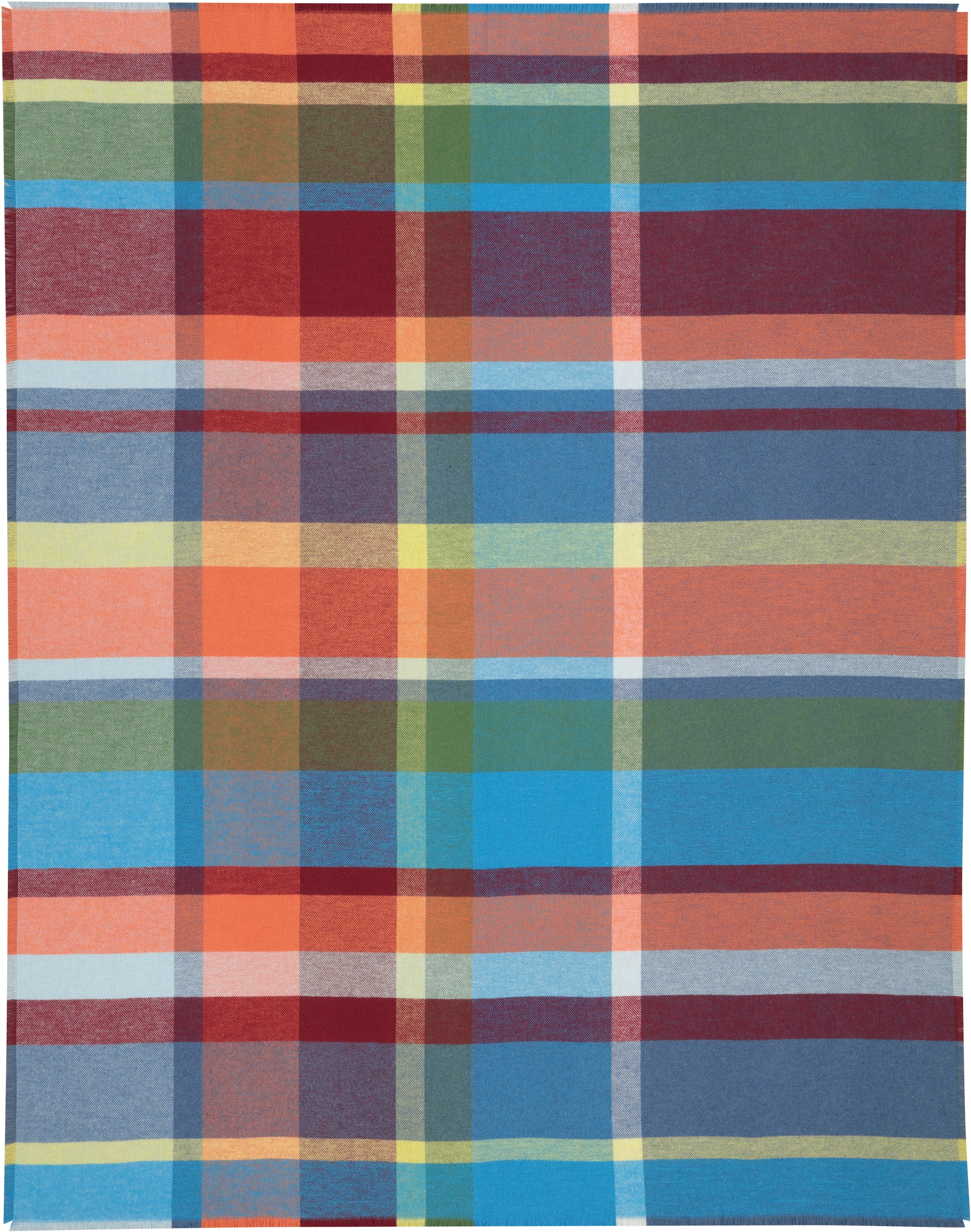 Biederlack Plaid »Colourist«, mit Fransen, besonders leicht und kuschelig