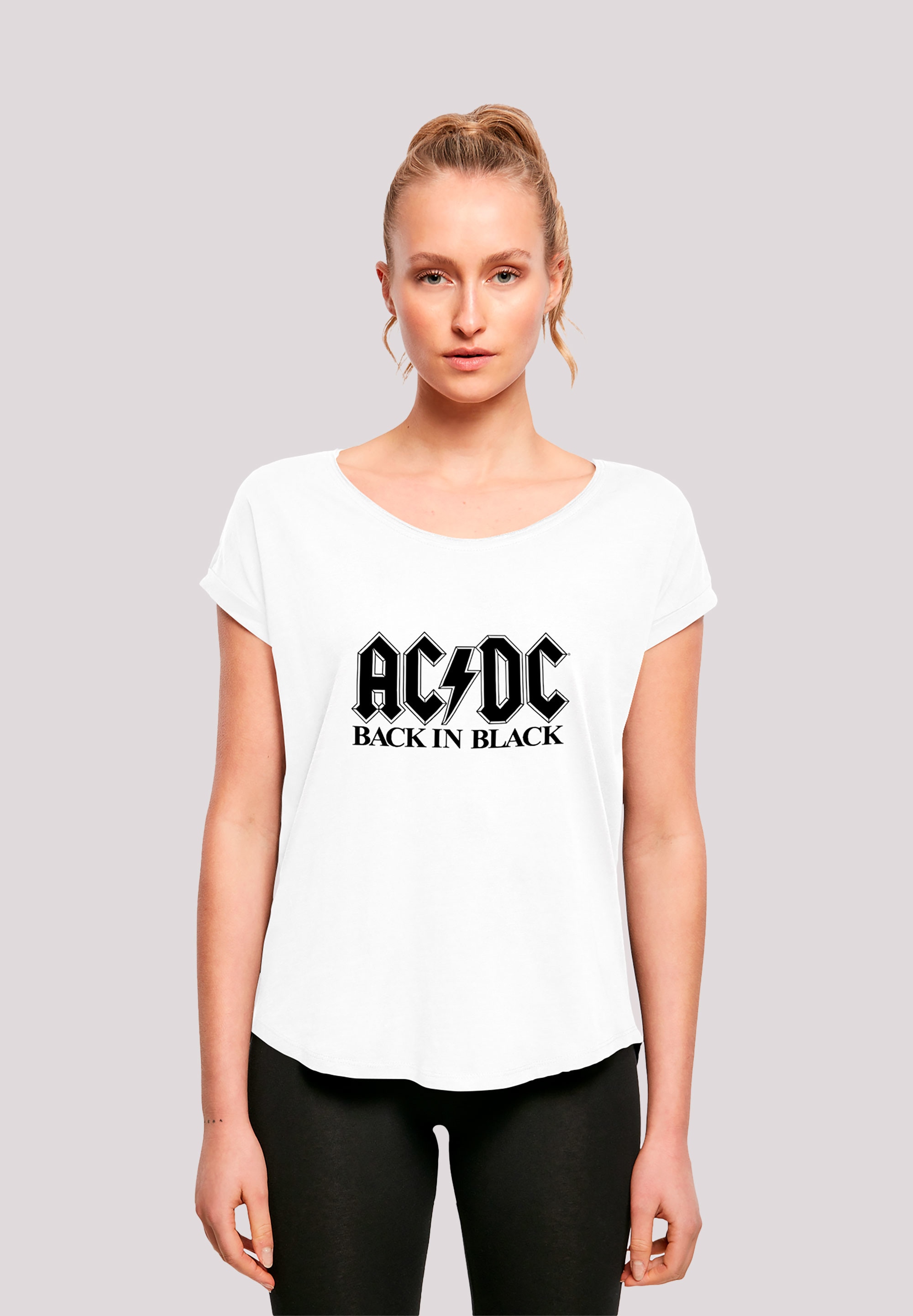 T-Shirt »ACDC Back In Black Logo Ladies Long T-Shirt«, Print