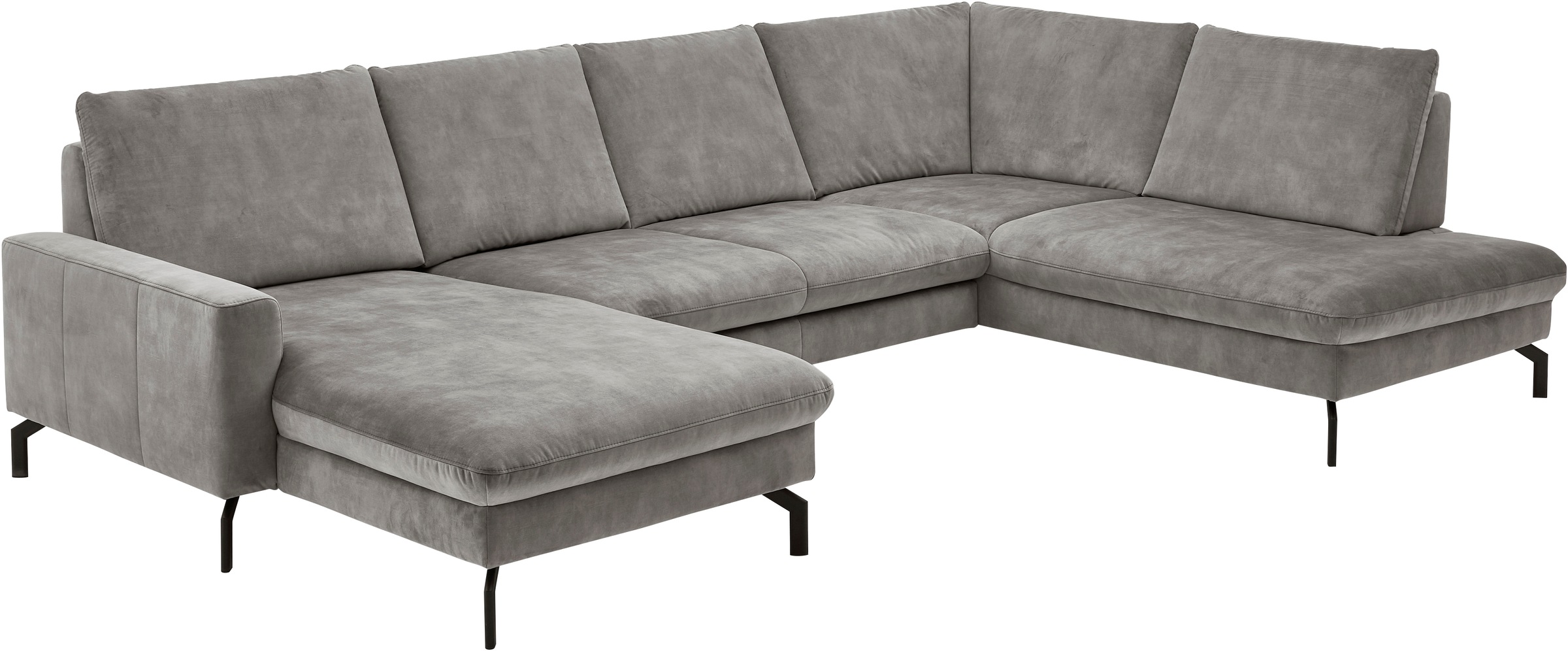 Die PlanBar Wohnlandschaft "ZE-EM20028 U-Form, Breite 332 cm" wahlweise mit Kopfstützen und Sitztiefenverstellung