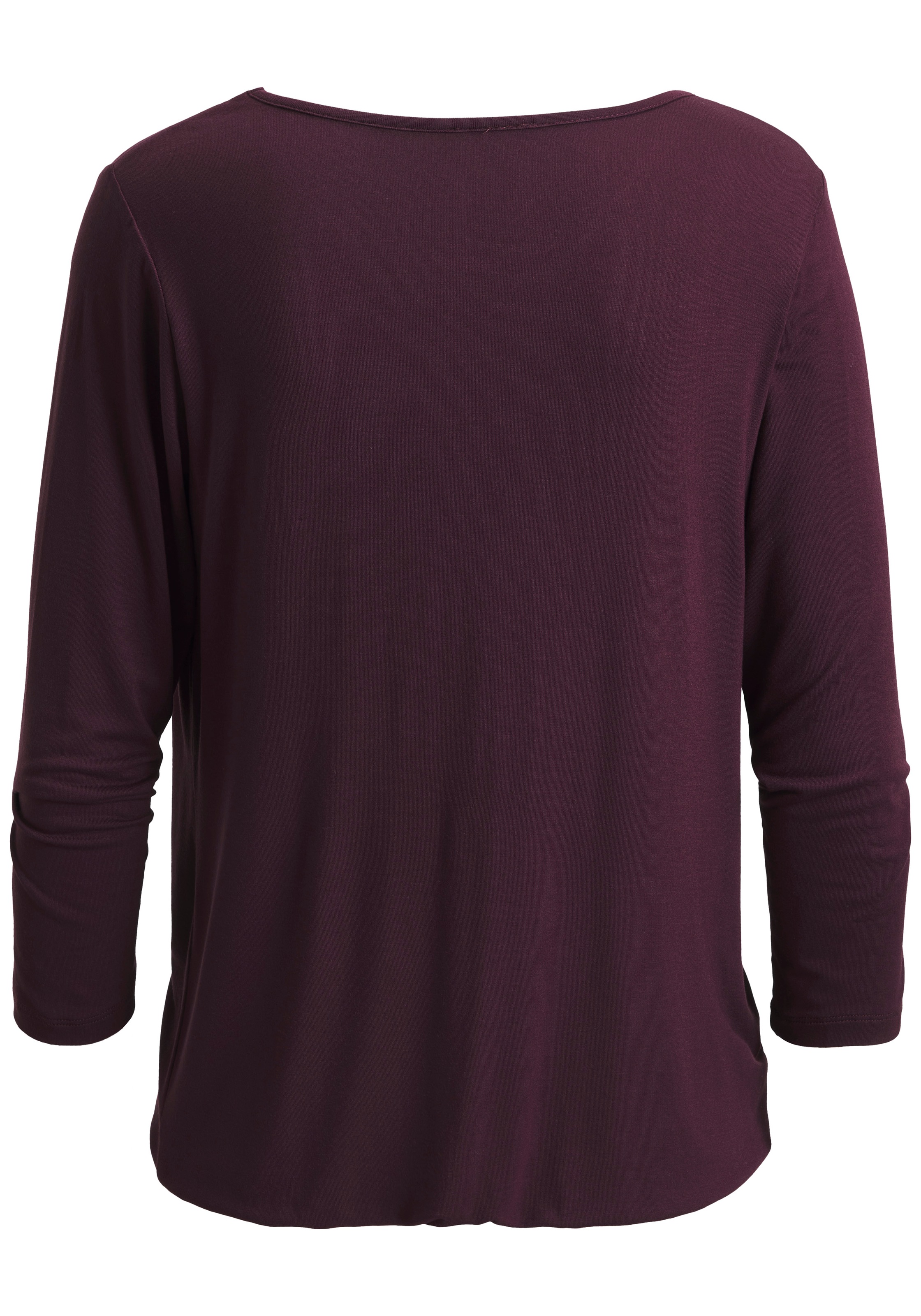 LASCANA Langarmshirt "mit elegantem Knotendetail" 1 aus elastischer Viskose günstig online kaufen