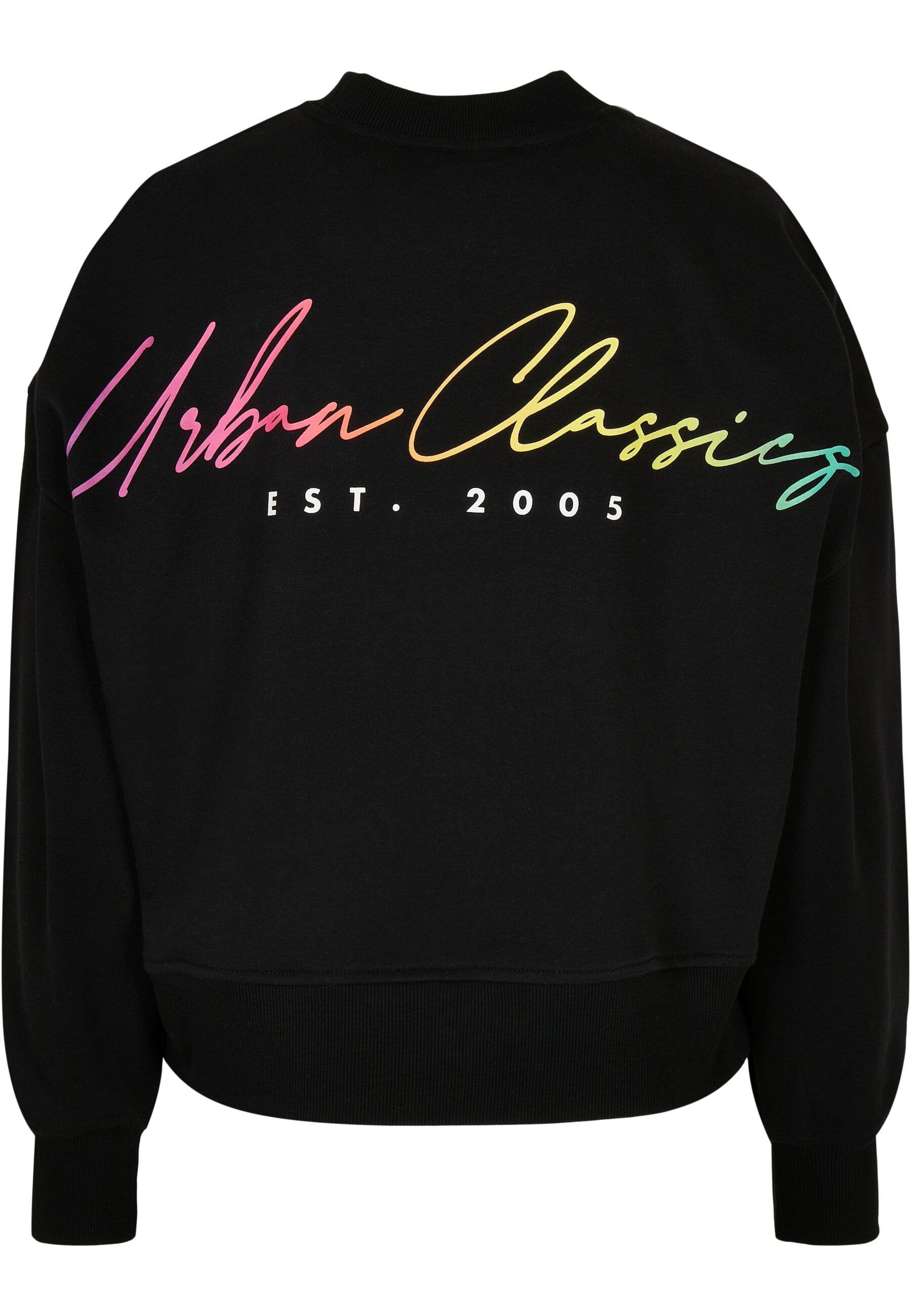 URBAN CLASSICS Sweater »Urban Classics Damen Ladies Oversized Rainbow Crewneck«