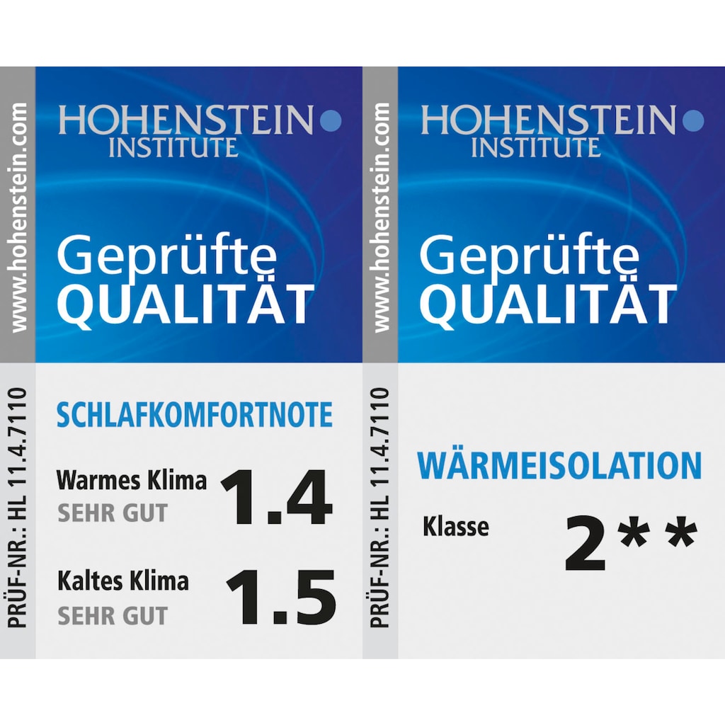 Haeussling Daunenbettdecke »Swiss Royal, Bettdecken für Sommer und Winter, Ganzjahresdecke, Decke«, normal, Füllung 90% Daunen, 10% Federn, Bezug 100% Baumwolle, (1 St.)