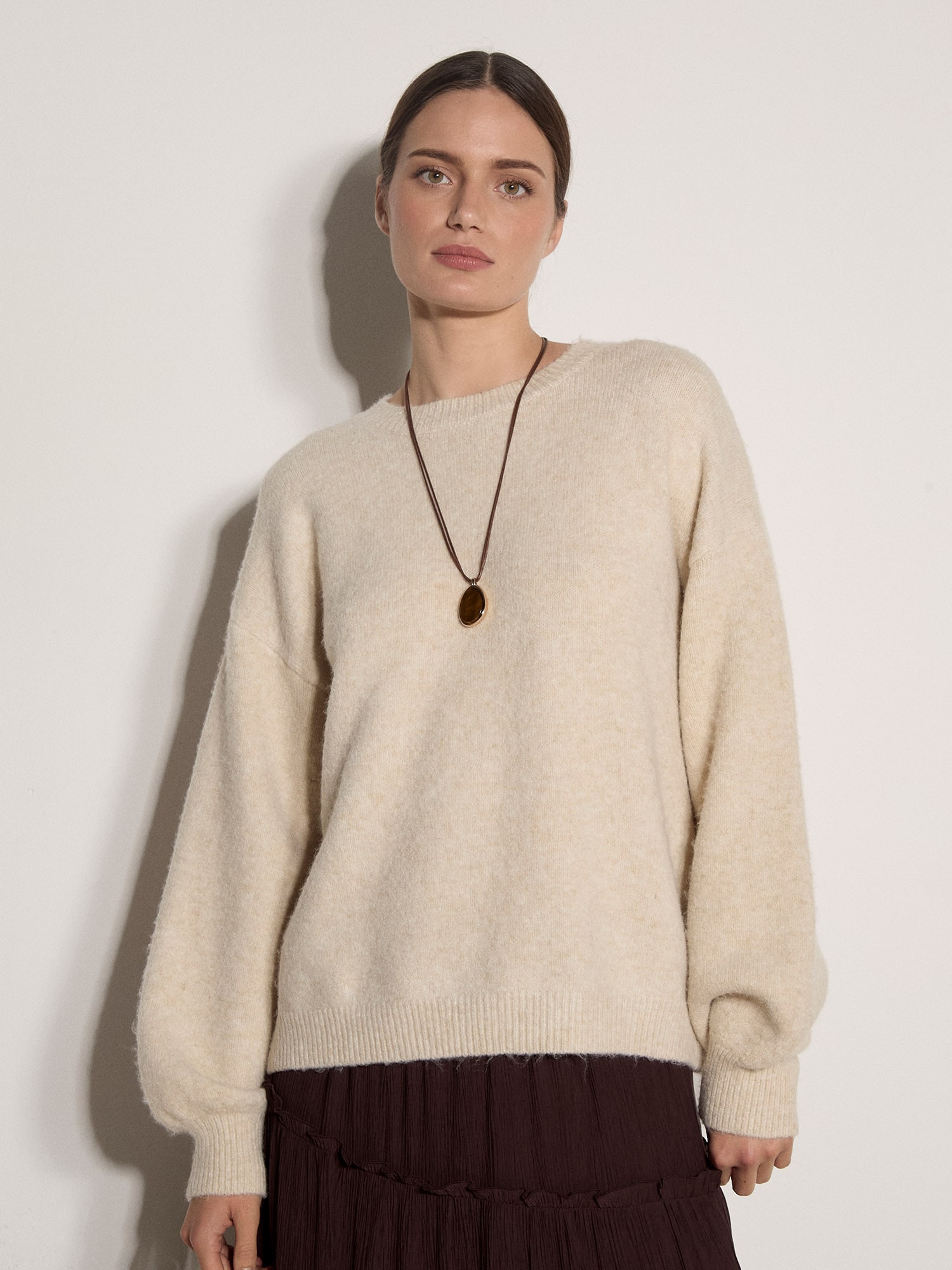 Apricot Rundhalspullover »Weicher Pullover mit Schleife am Rücken« in Oversize