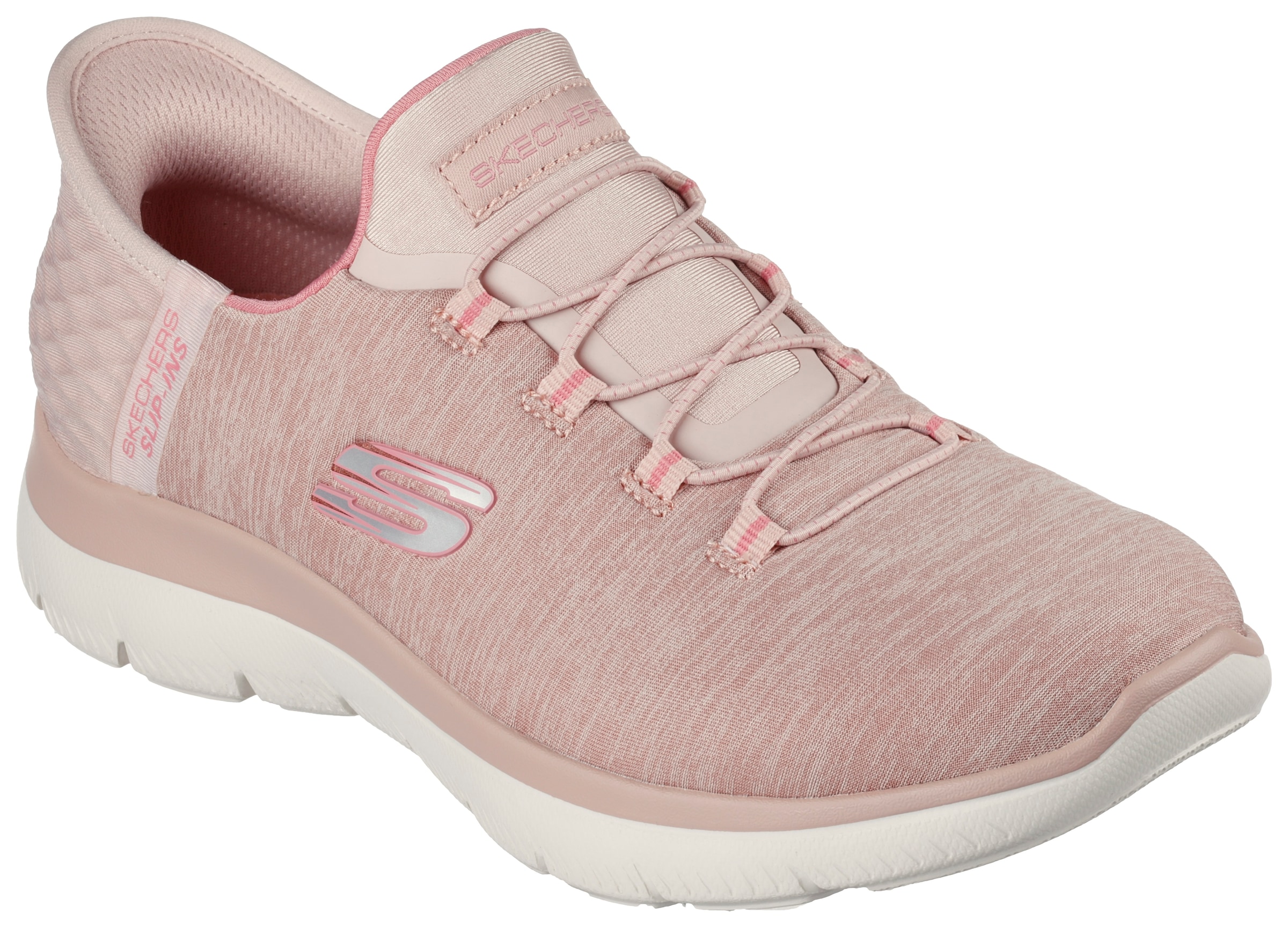 Skechers Slipper "SUMMITS DAZZLING HAZE", Slip Ins Sneaker, Freizeitschuh mit dezenten Kontrastdetails