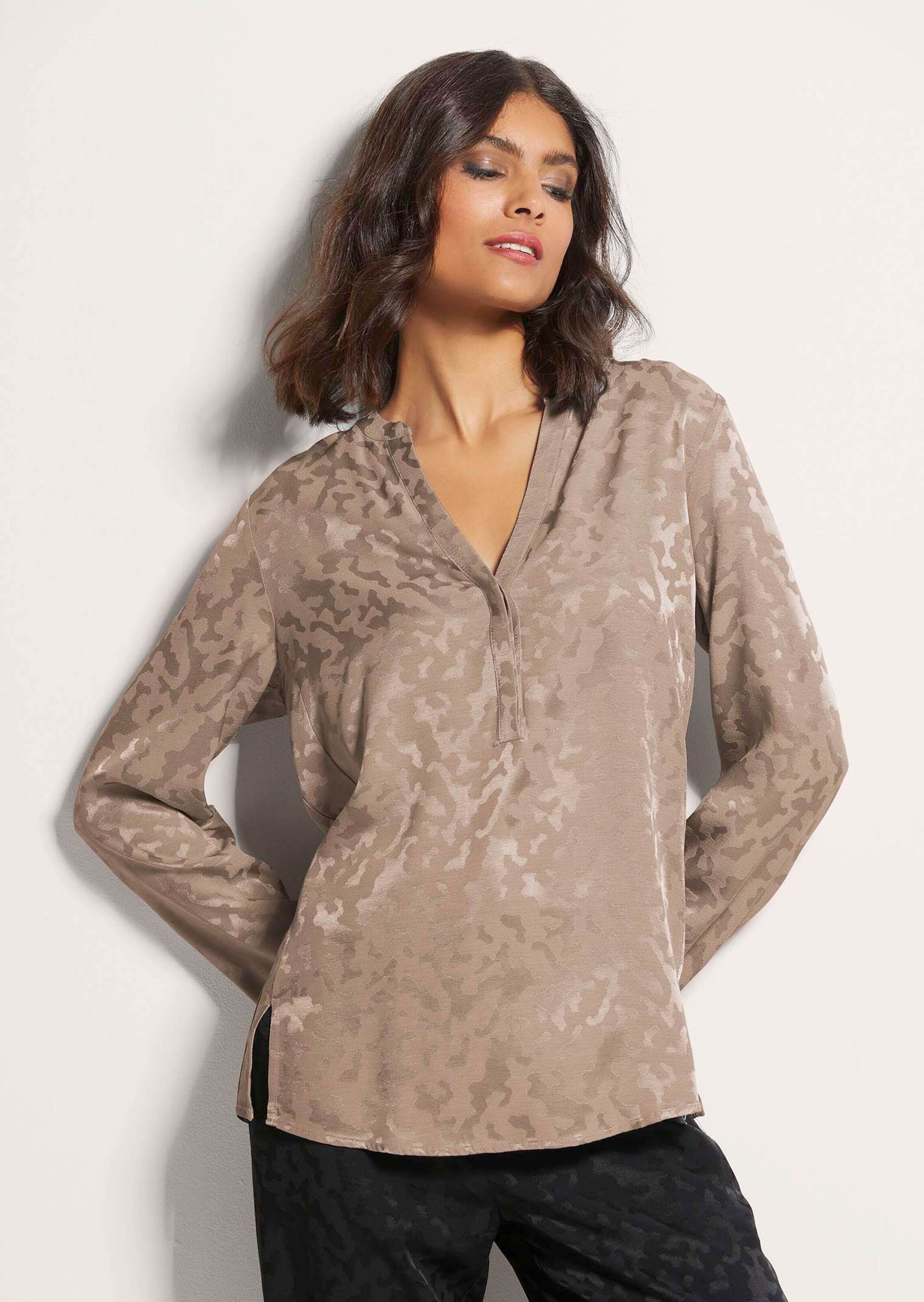 MADELEINE Langarmbluse "Bluse Lange Jacquard-Bluse" günstig online kaufen