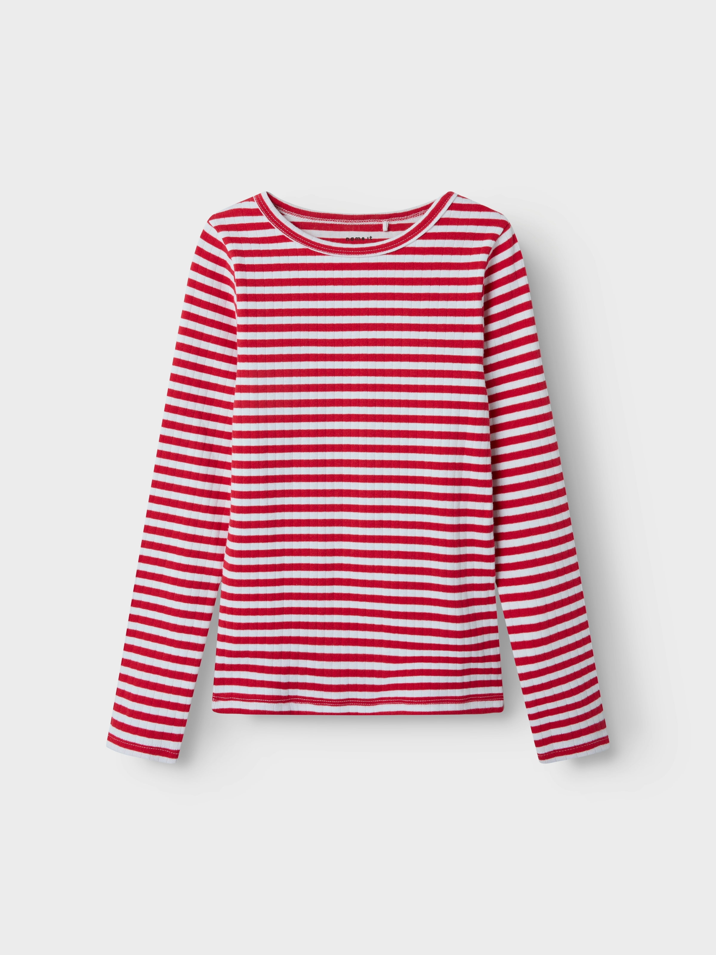 Name It Langarmshirt »NKFSURAJA XSL LS TOP NOOS«, toller Ringel-Look in gerippter Qualität