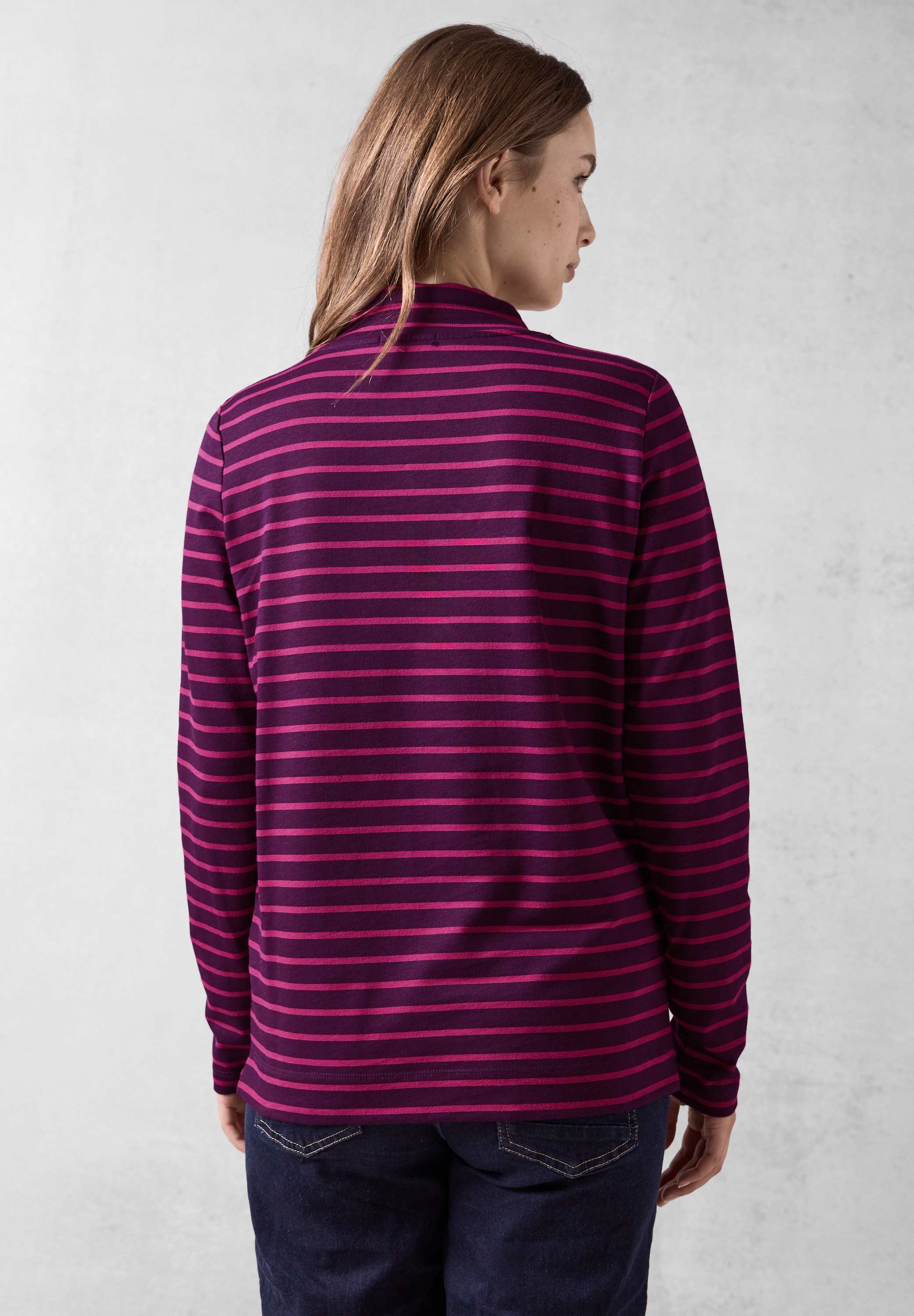 Cecil Langarmshirt, aus softem Materialmix