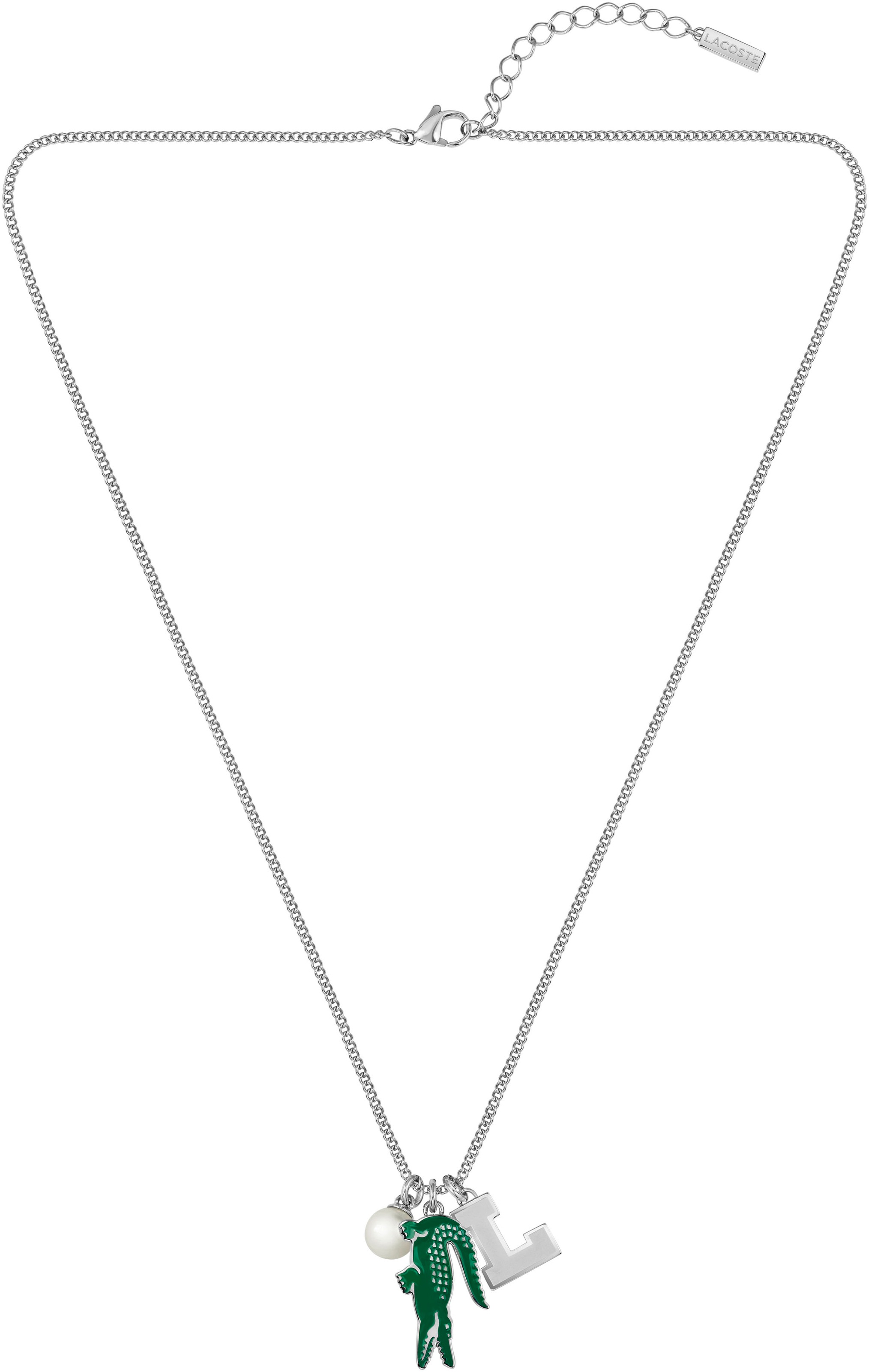 Lacoste Kette mit Anhänger »UMPIRE, 2040453«, mit Perle (imitiert) und Emaille