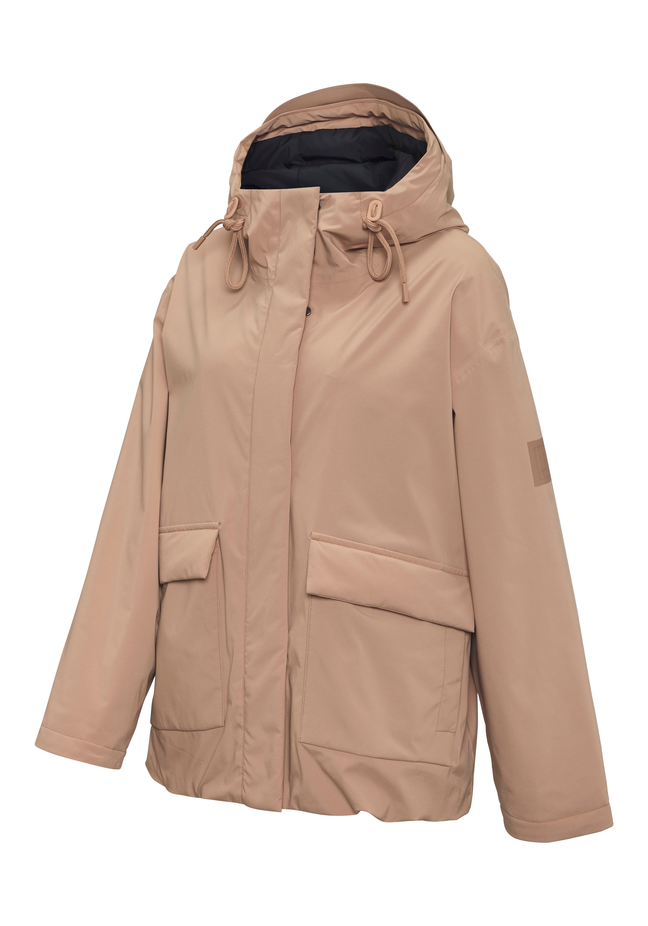 Elbsand Parka mit großem Logodruck auf der Rückseite