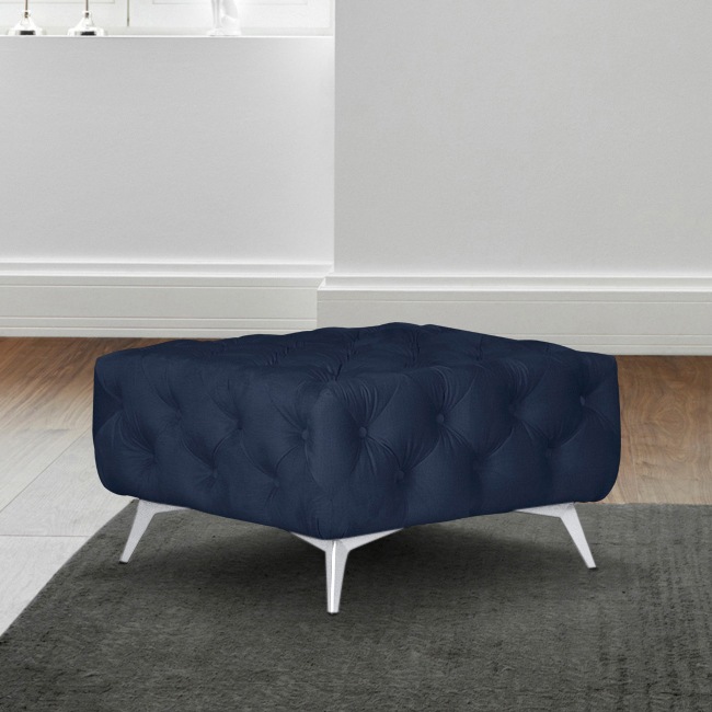 Home affaire Polsterhocker "Amaury" Chesterfield-Optik, Breite 80cm, Fußfar günstig online kaufen