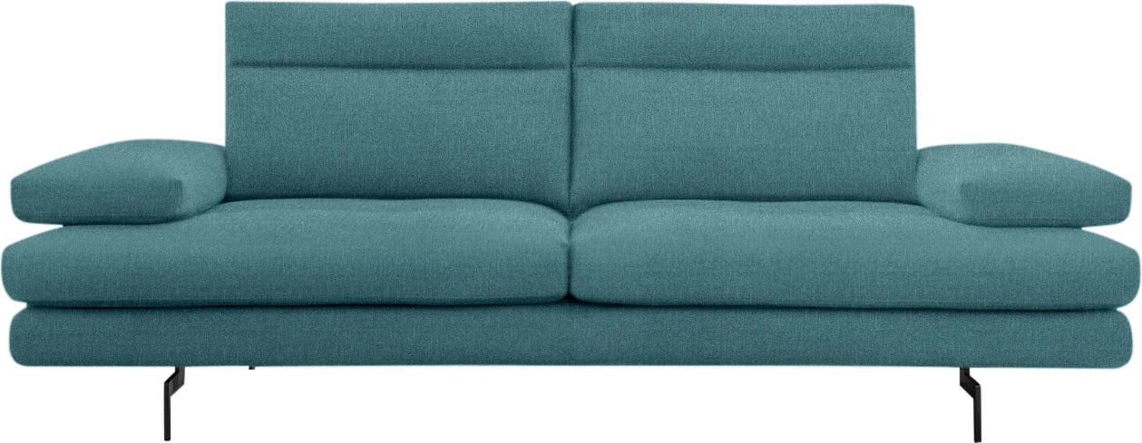 CALIA ITALIA 3,5-Sitzer "Toby Wing, 228 cm breit, italienisches Designsofa, Megasofa" inkl. Sitztiefenverstellung und Armteilfunktion, Füße in Schwarz matt