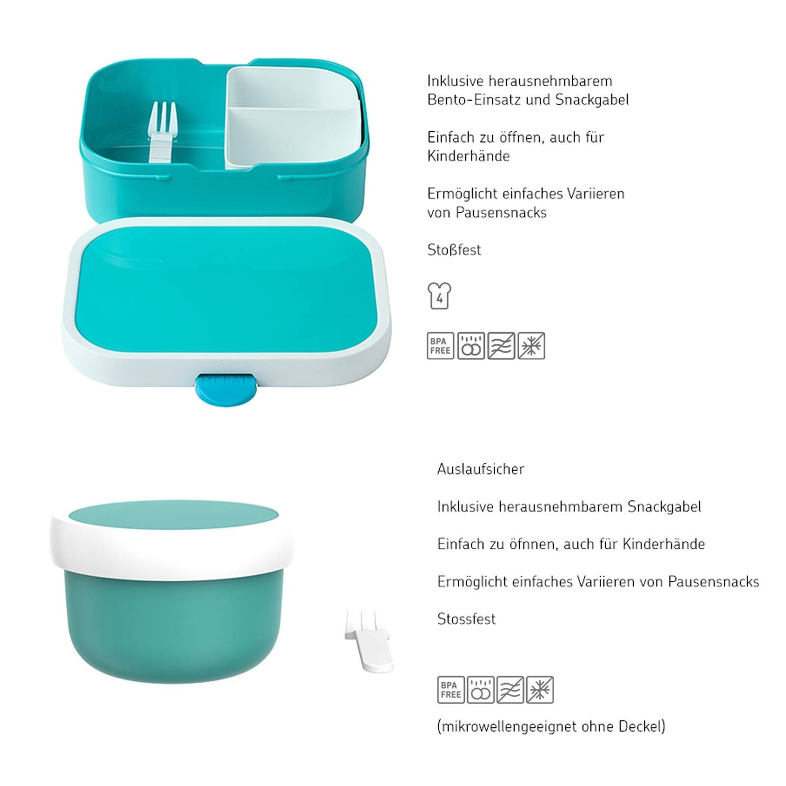 Mepal Obst- und Bentobox Campus 300 & 750 ml
