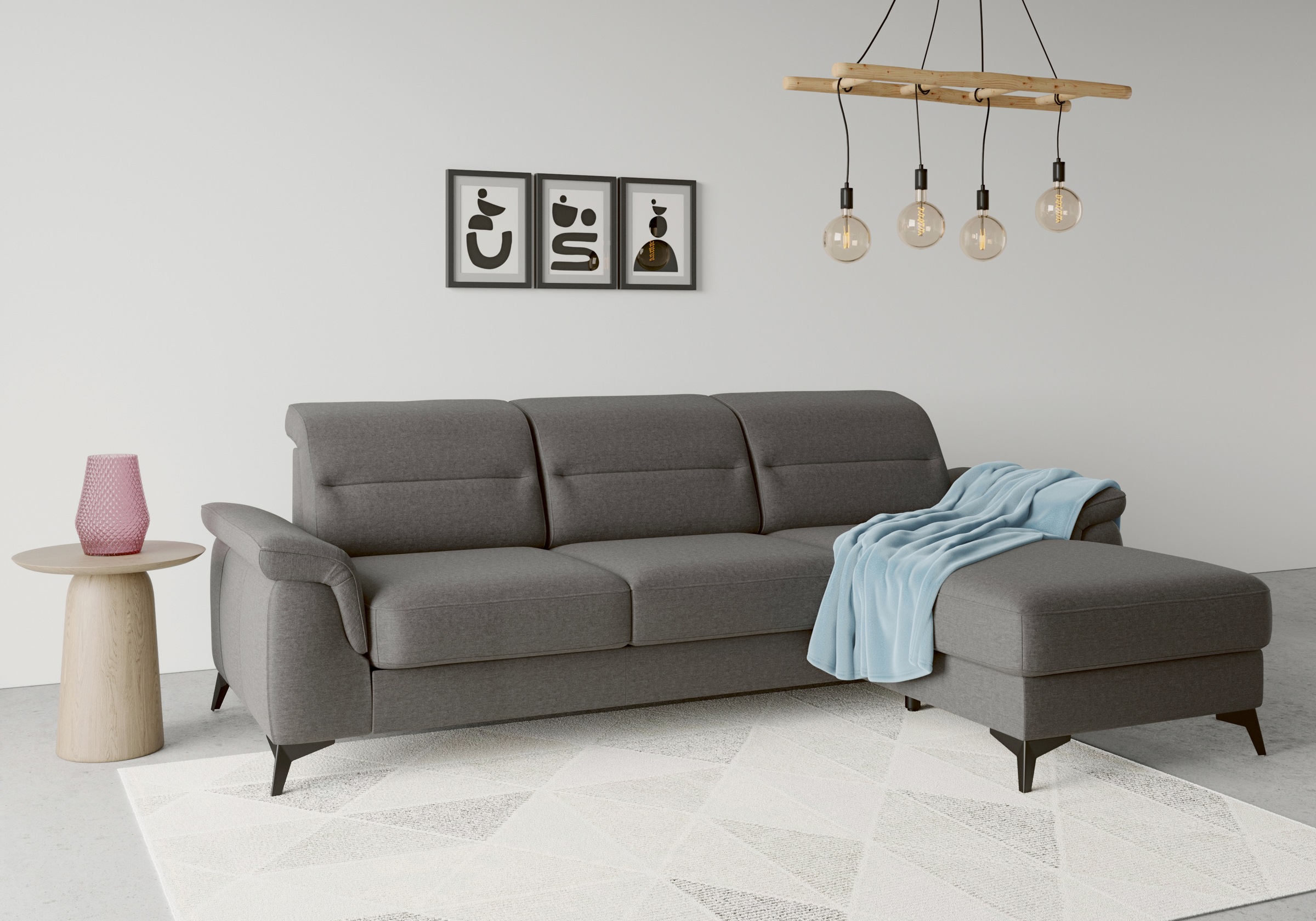 sit&more Ecksofa "Sinatra L-Form" mit Recamiere, optional mit Kopfteilverst günstig online kaufen