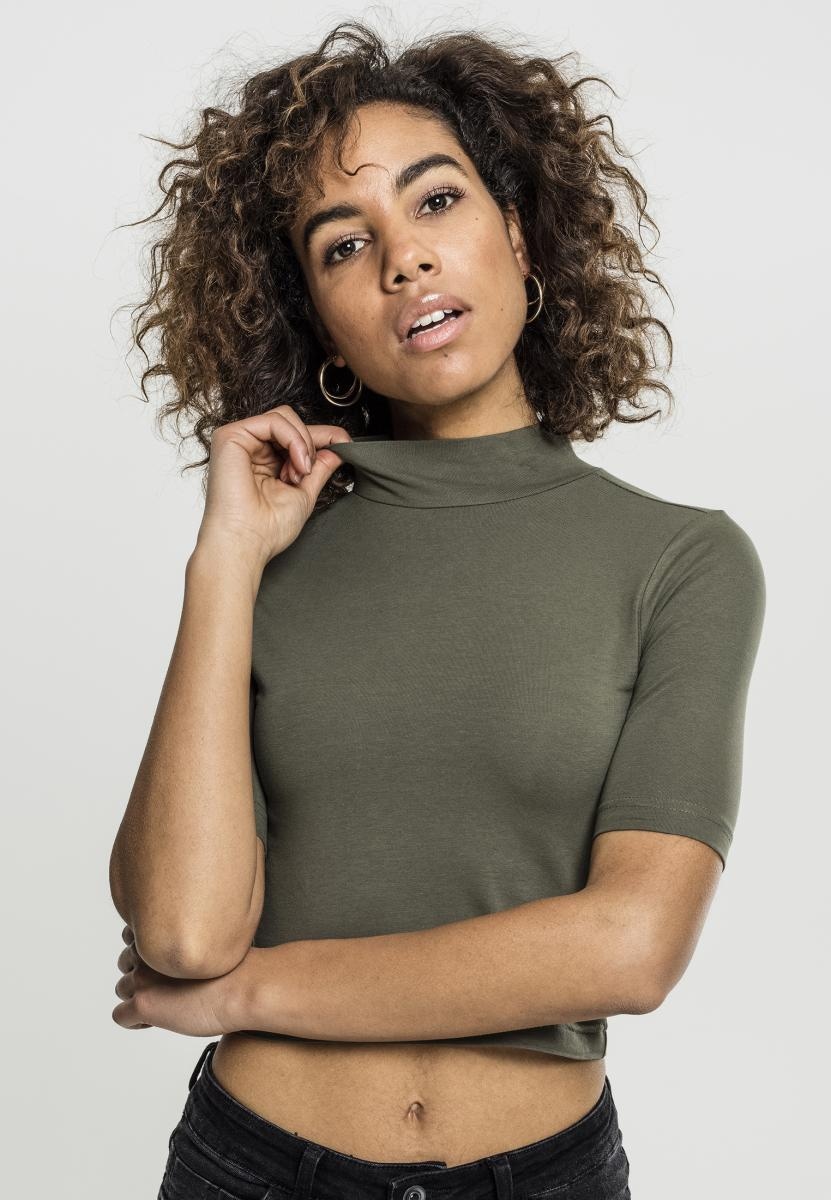 URBAN CLASSICS T-Shirt »Damen Ladies Turtleneck für tlg.) Cropped kaufen | BAUR (1 Tee«