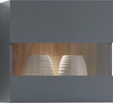 Places of Style Hängevitrine »Onyx«, (B/H/T): 55,4/55,7/27cm), mit Soft-Close-Funktion, wahlweise mit oder ohne Glaseinsatz
