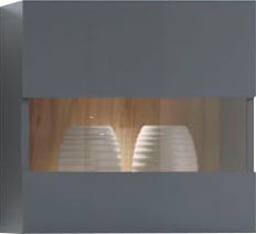 Thumbnail - Places of Style Hängevitrine "Onyx", (B/H/T): 55,4/55,7/27cm), mit Soft-Close-Funktion, wahlweise mit oder ohne Glaseins...