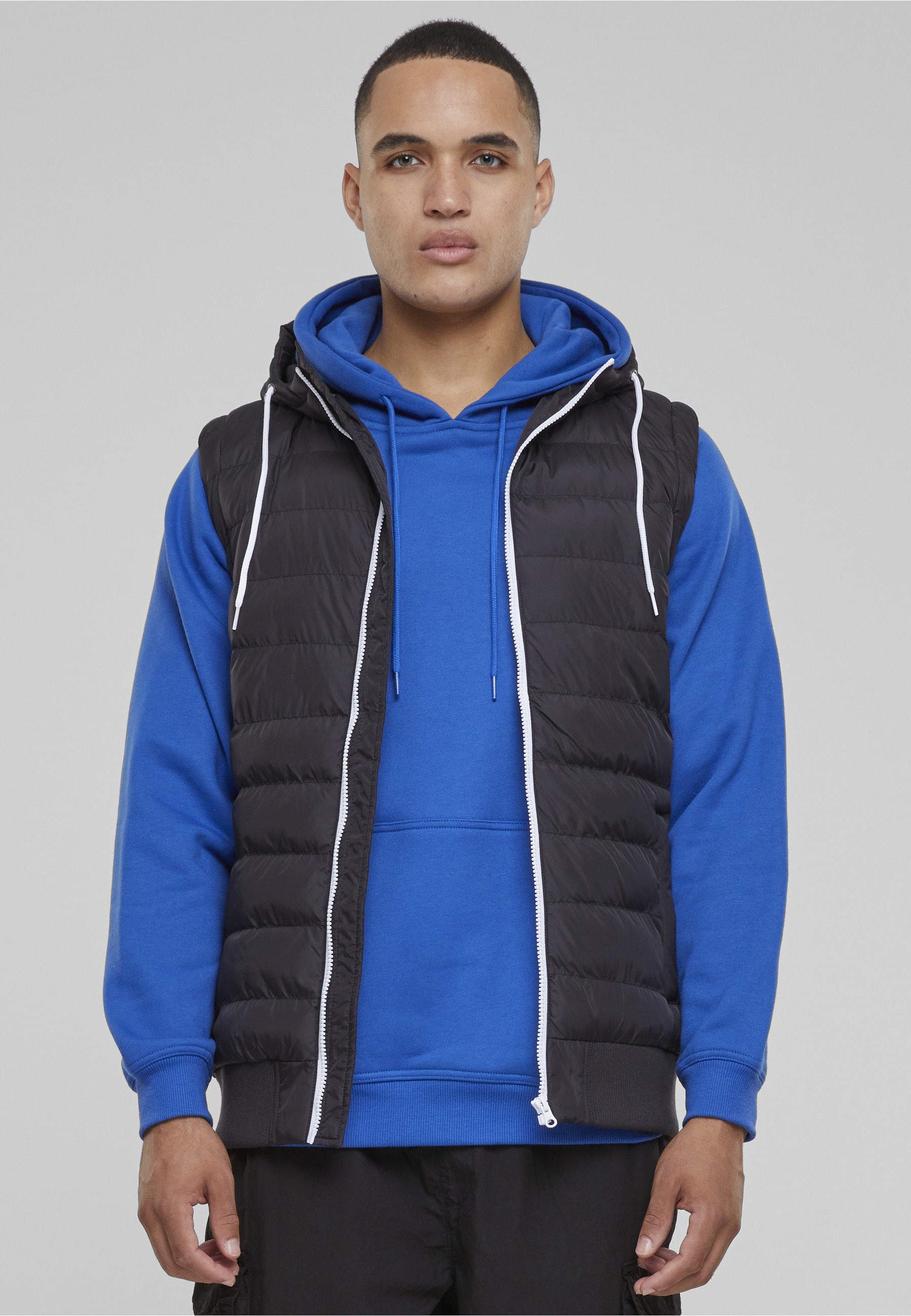 URBAN CLASSICS Jerseyweste »Urban Classics Herren Small Bubble Hooded Vest« 1 Stk.