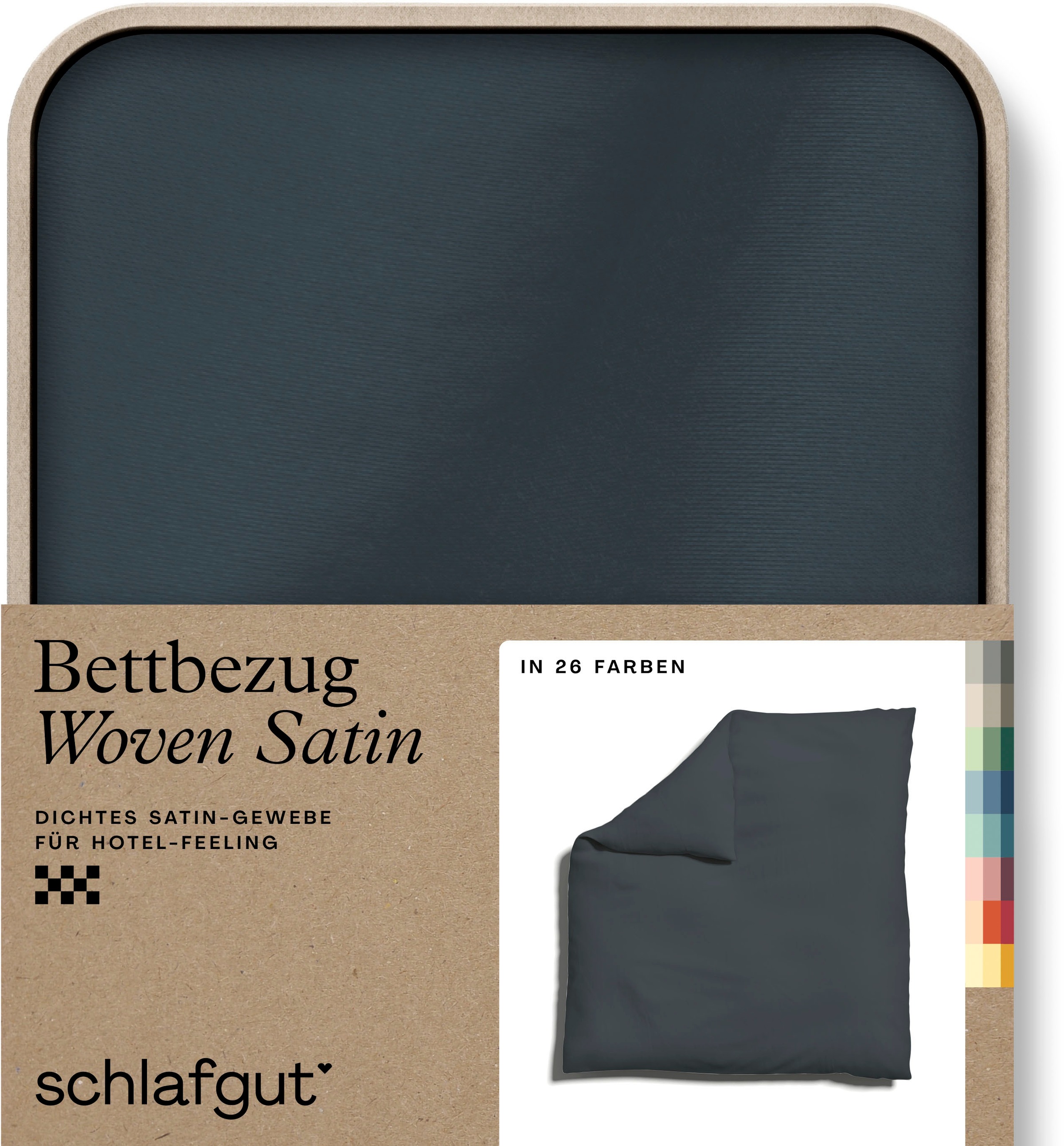 Schlafgut Bettbezug "Premium Woven Satin, 100% Baumwolle, Fadendichte 300TC" besonders dicht gewebt, Mix & Match: passender Kissenbezug erhältlich