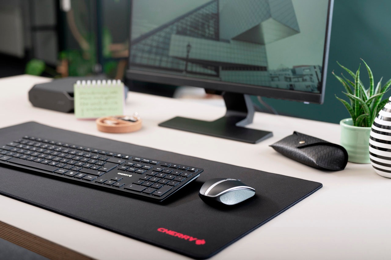Cherry Tastatur »KW 9100 SLIM«, (Ziffernblock-Fn-Tasten-Windows-Sperrtaste-USB-Anschluss)