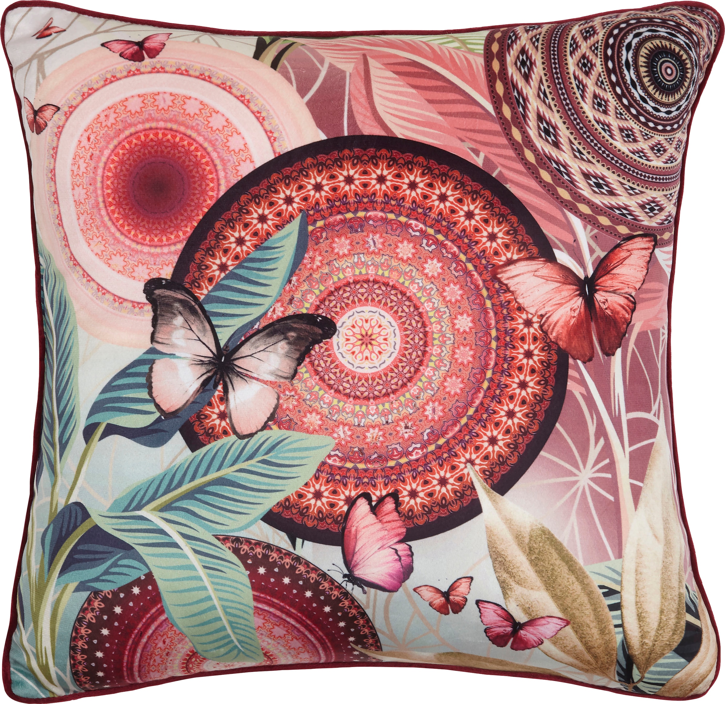 hip Dekokissen »Jimena«, Mit Füllung, 1 Stück, Biese, 30x60, Wendeoptik, Weich, Mandala