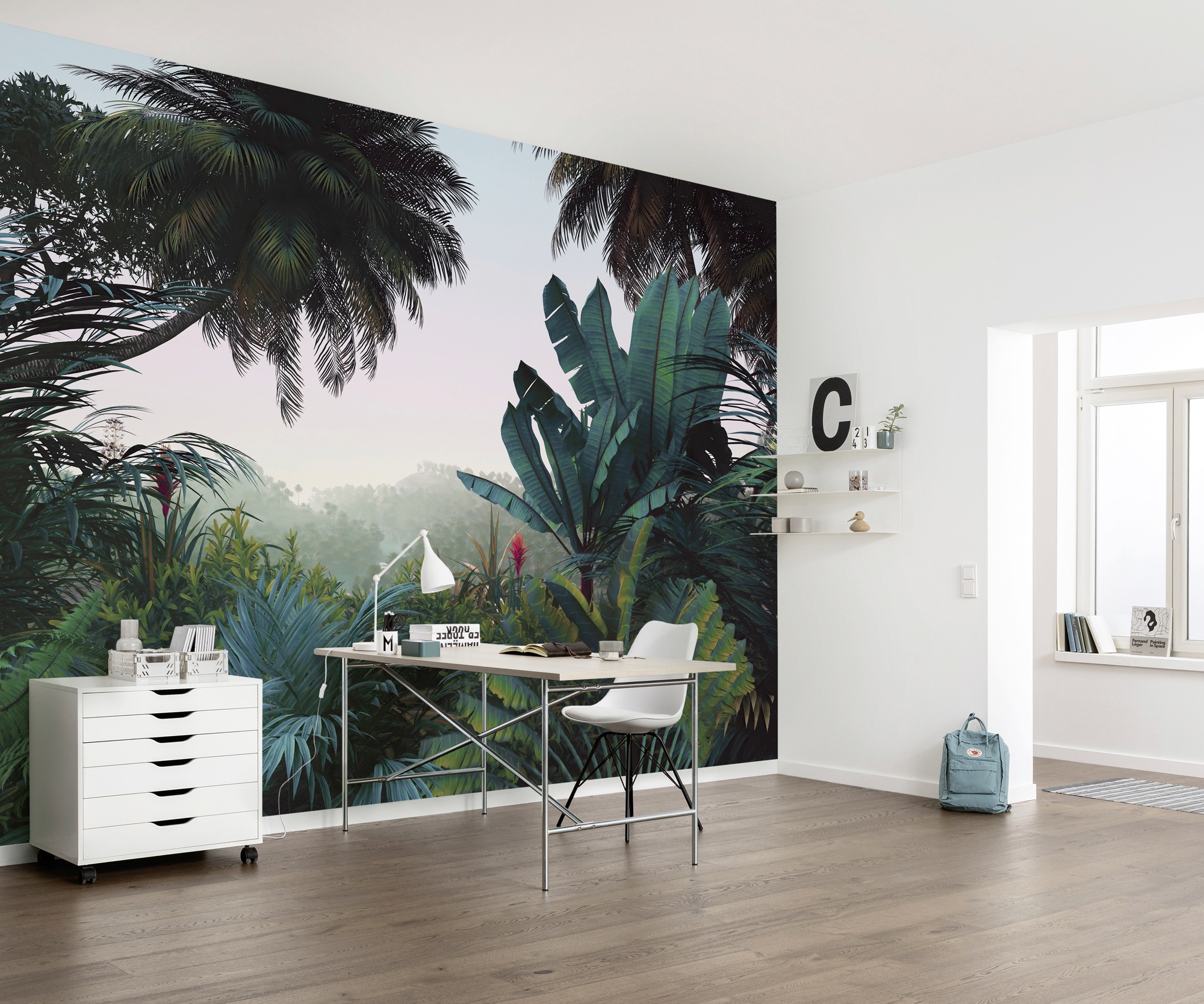 Komar Vliestapete »Digitaldruck Vlies - Jungle Morning - Größe 400 x 250 cm«, bedruckt, Wohnzimmer, Schlafzimmer
