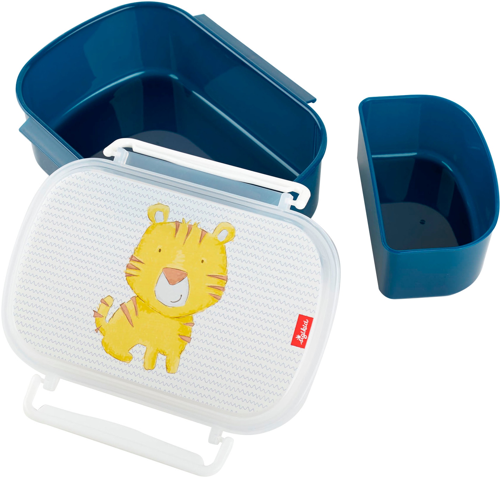 Sigikid Lunchbox »Tiger blau«, (2 tlg.)