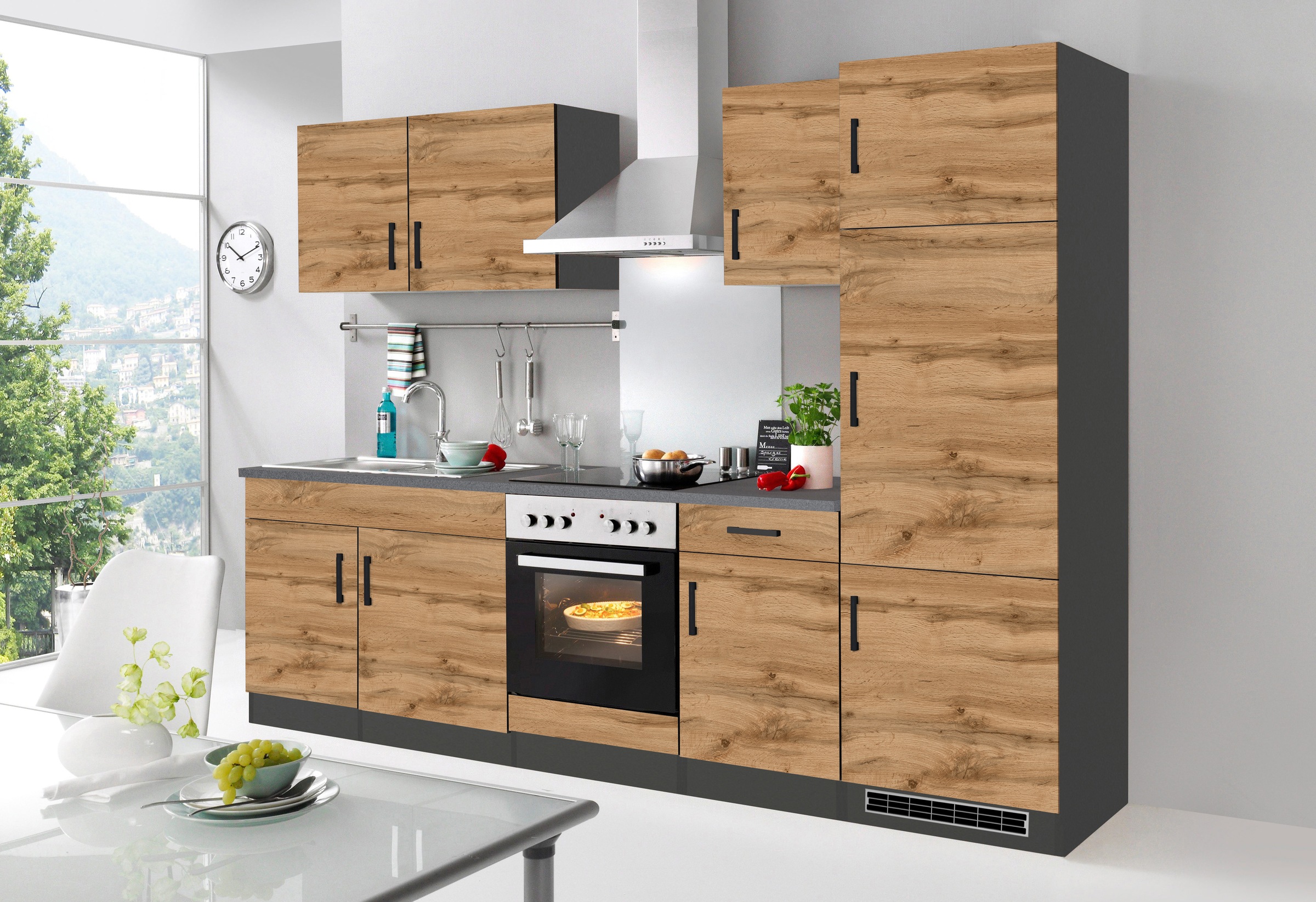 KOCHSTATION Küchenzeile "KS-Toronto" Breite 270 cm, mit E-Geräten günstig online kaufen