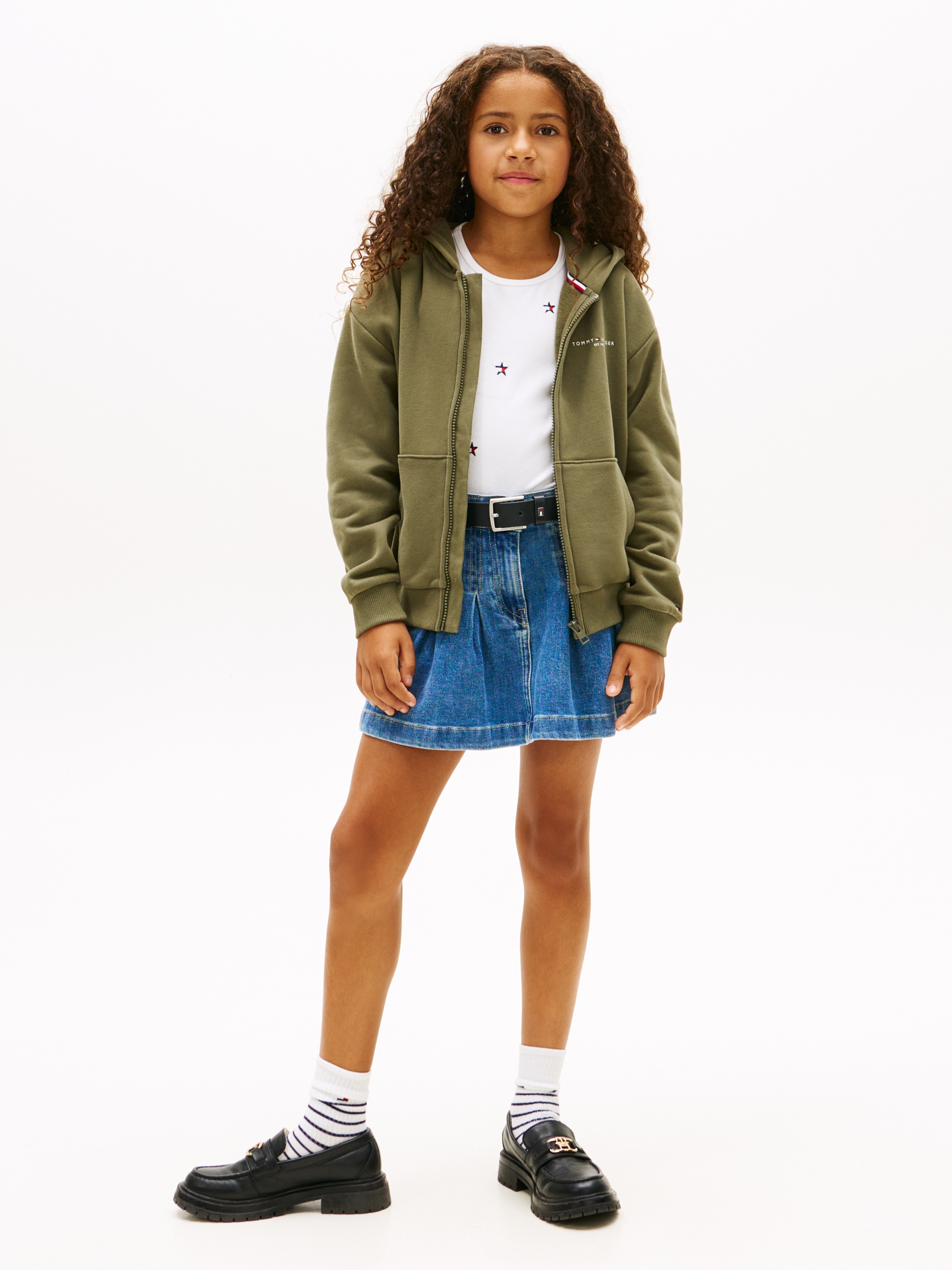 Tommy Hilfiger Kapuzensweatjacke »MINI CORP ZIP THROUGH HOODIE« Kinder bis 16 Jahre